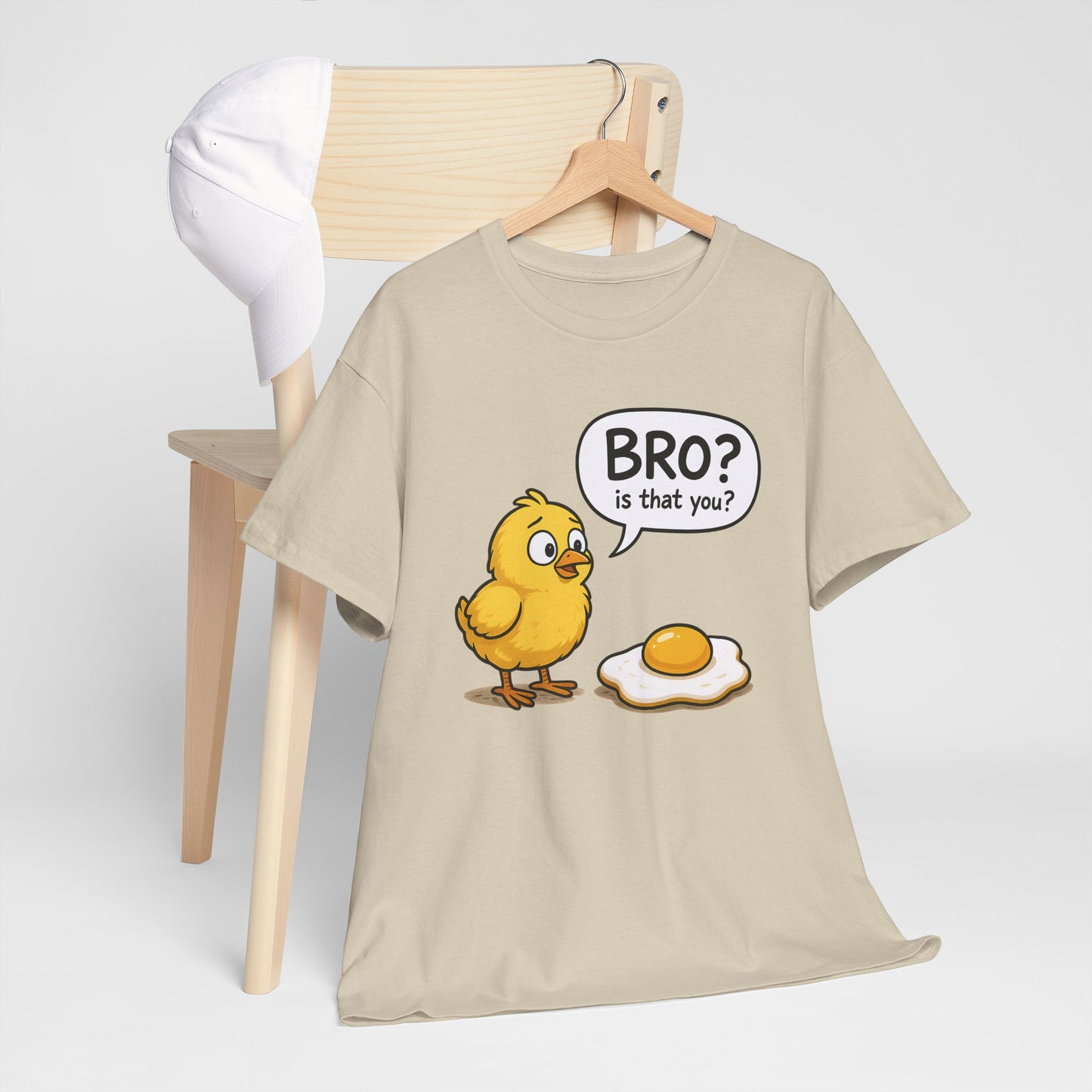 Funny Chick and Egg T‑Shirt — "Bro? Is That You?" Cute Novelty Tee