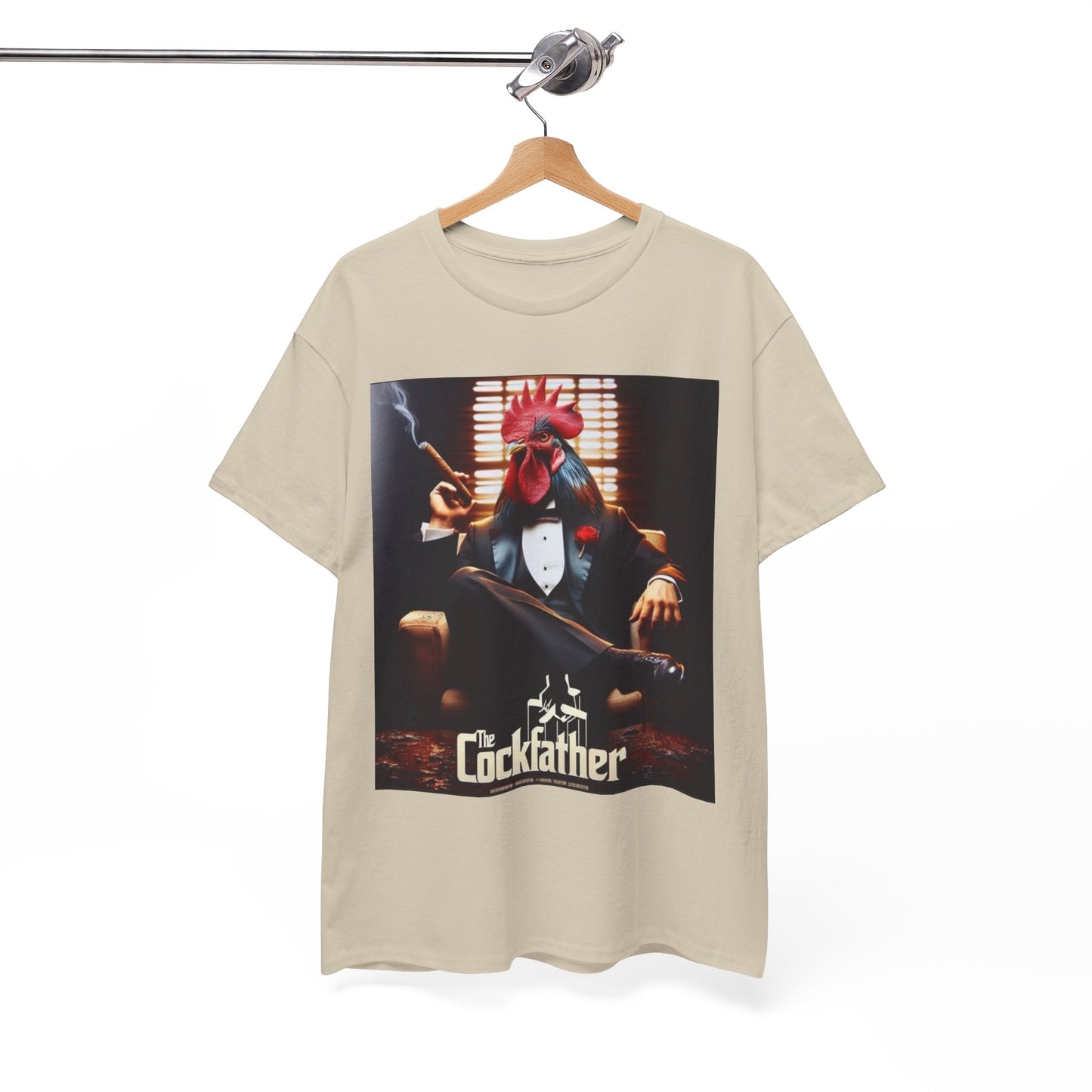 Cockfather Graphic Tee — Funny Rooster Mafia T-Shirt