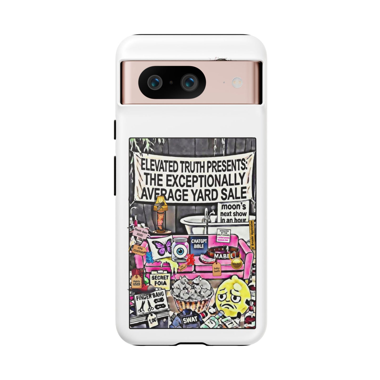 Phone Case — 'Elevated Truth Presents: The Exceptionally Average Yard Sale' Illustrated Design