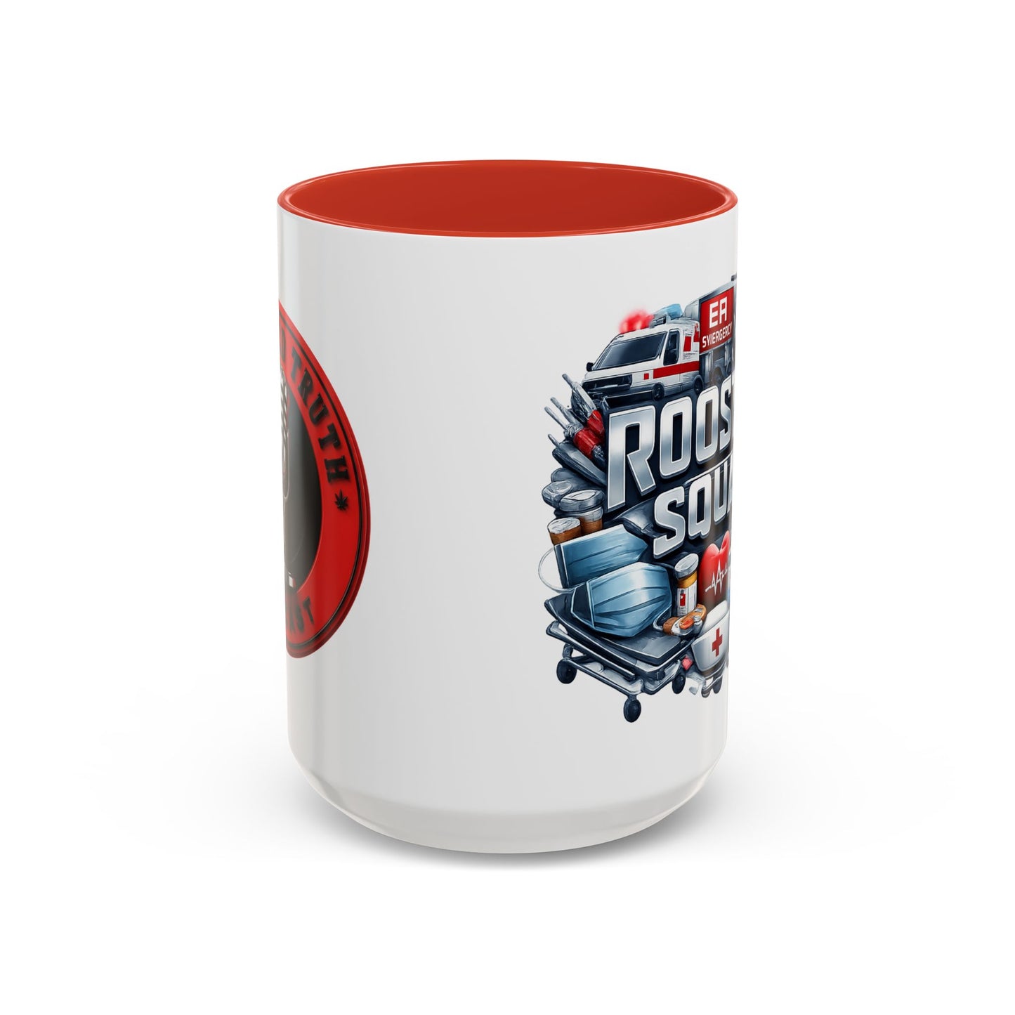 Rooster Squad Emergency Medical Coffee Mug — EMT Paramedic Rescue Accent Mug (11/15oz)