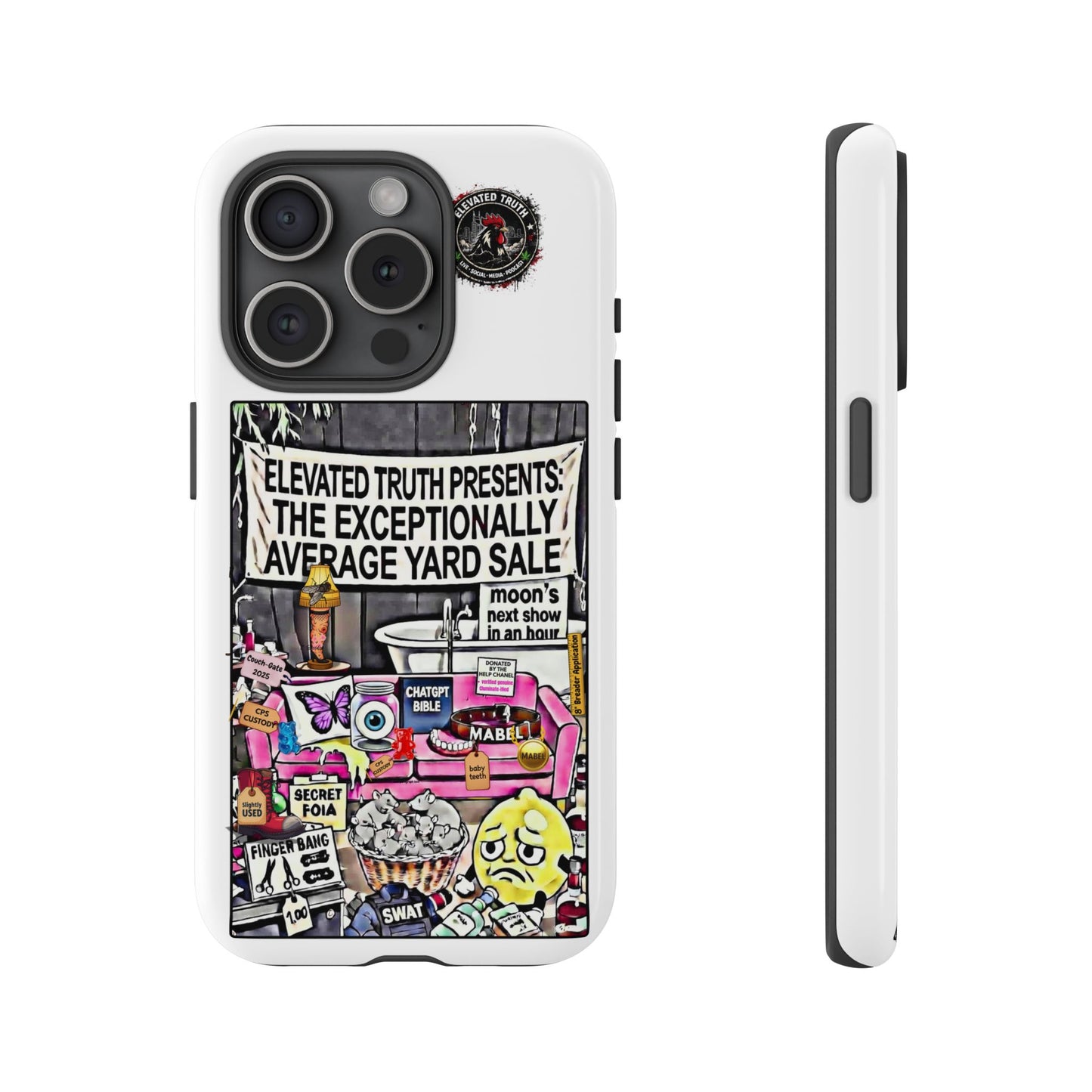 Phone Case — 'Elevated Truth Presents: The Exceptionally Average Yard Sale' Illustrated Design