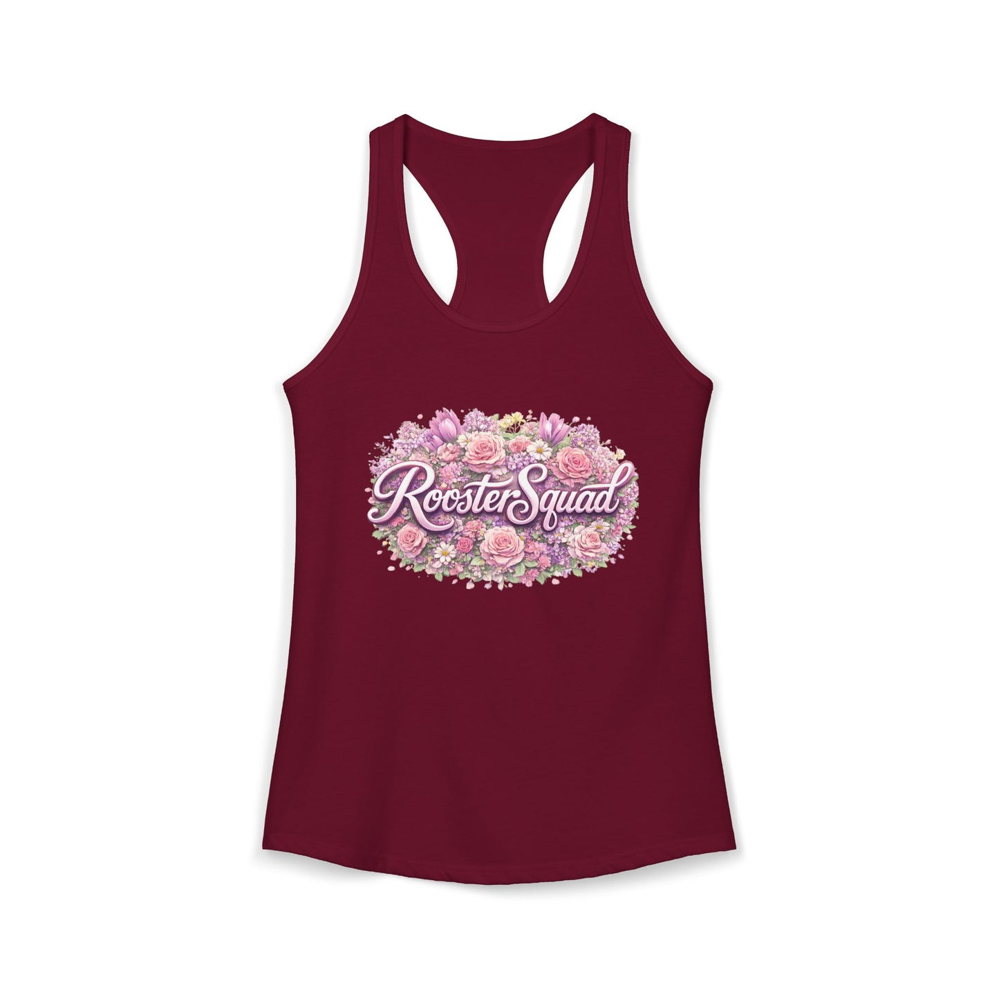 Roosters and Roses --Women's Ideal Racerback Tank
