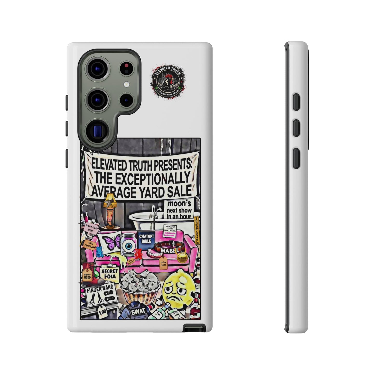 Phone Case — 'Elevated Truth Presents: The Exceptionally Average Yard Sale' Illustrated Design