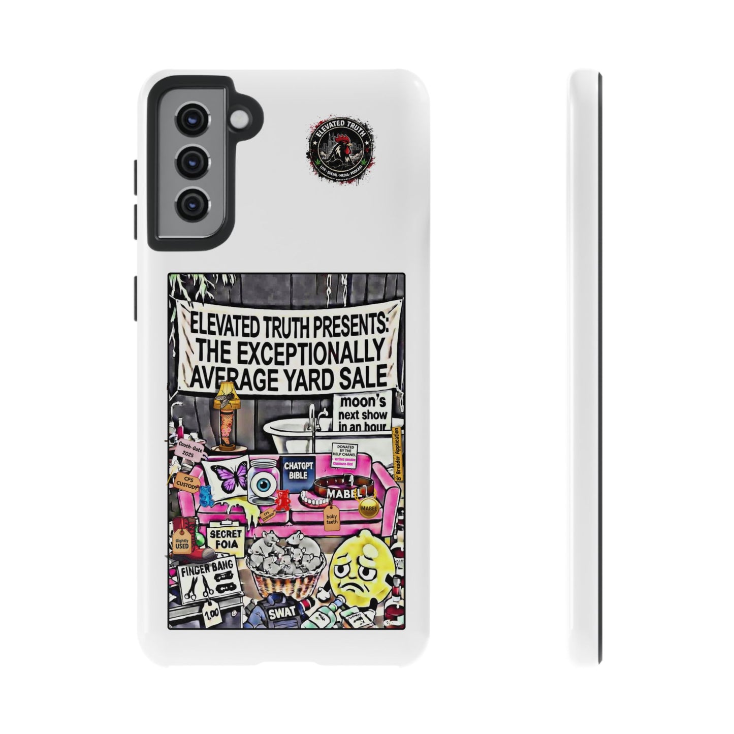 Phone Case — 'Elevated Truth Presents: The Exceptionally Average Yard Sale' Illustrated Design