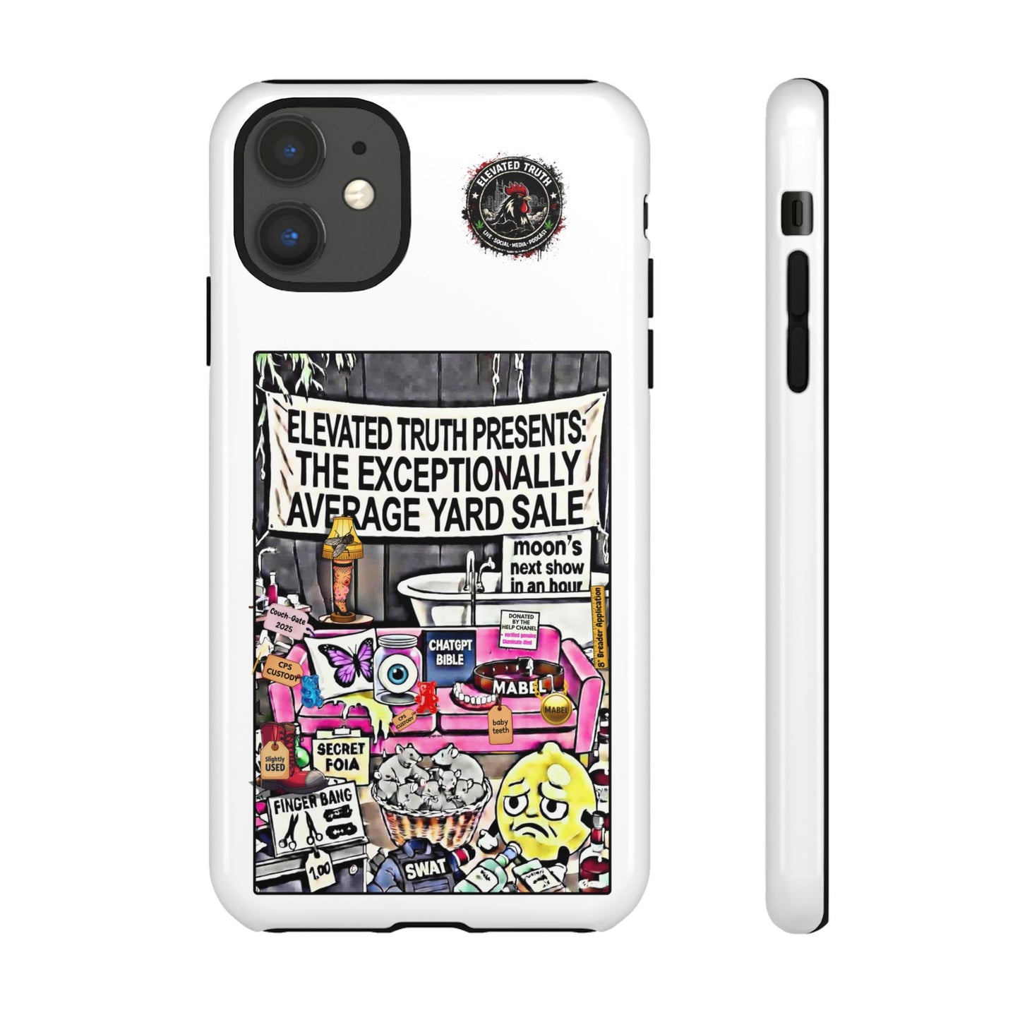 Phone Case — 'Elevated Truth Presents: The Exceptionally Average Yard Sale' Illustrated Design