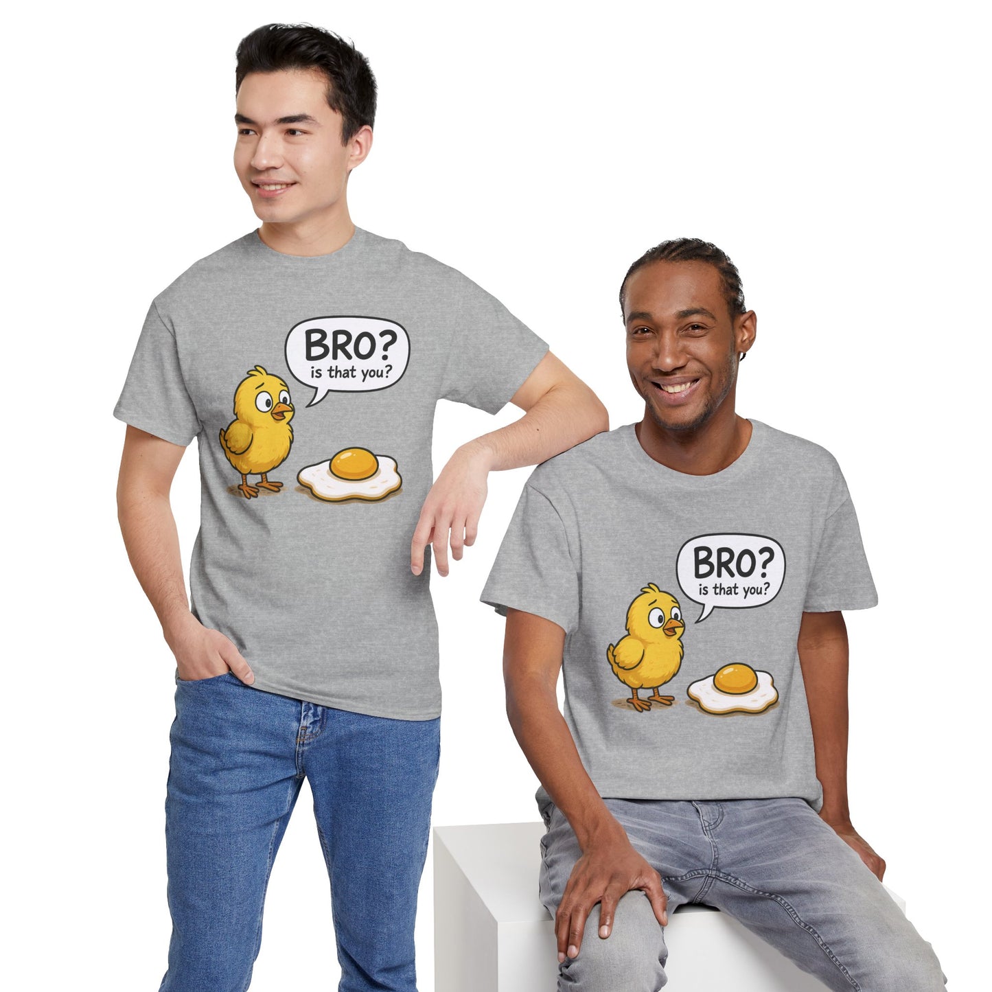Funny Chick and Egg T‑Shirt — "Bro? Is That You?" Cute Novelty Tee