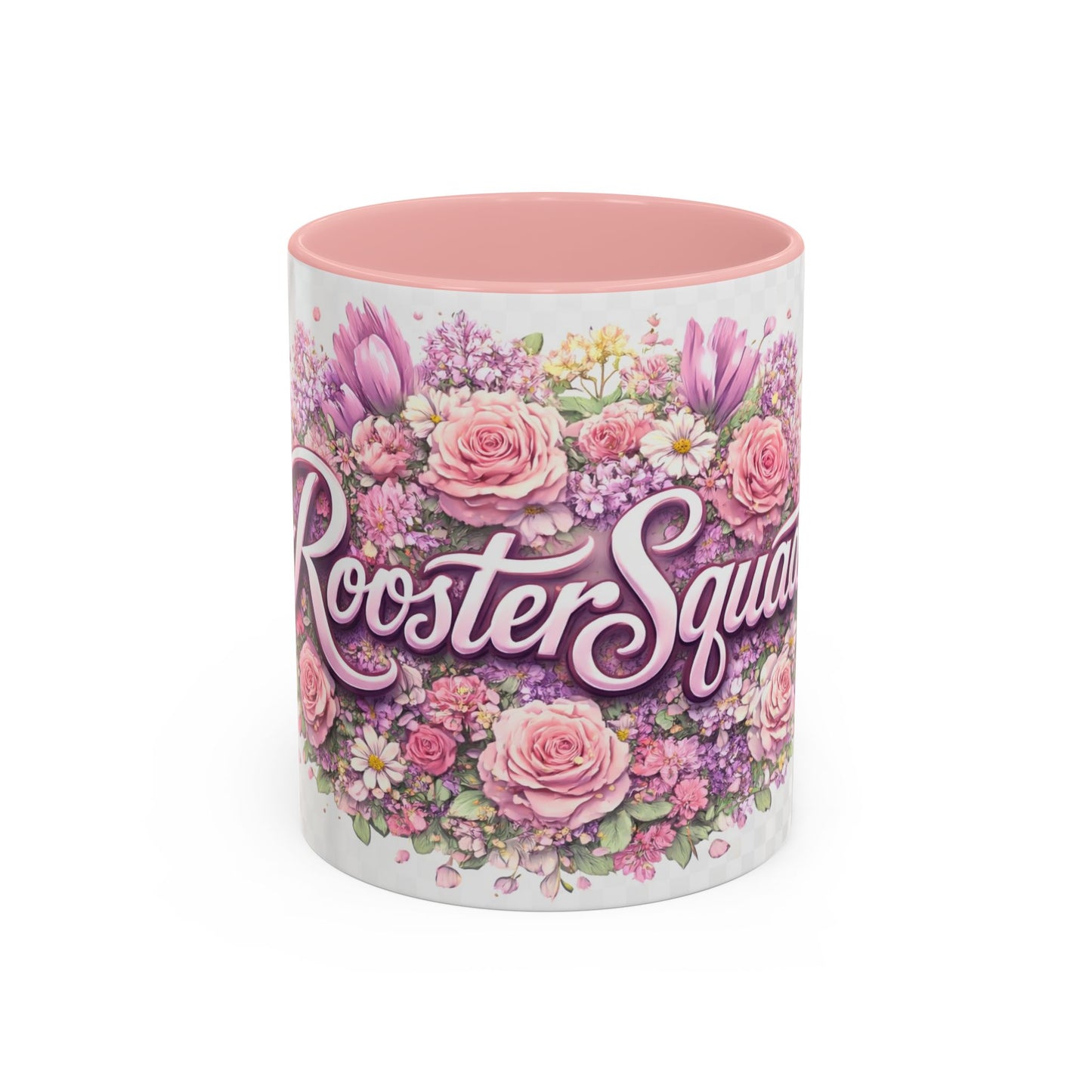 Rooster Squad Floral Accent Coffee Mug — Pink Rose Garden 11/15oz