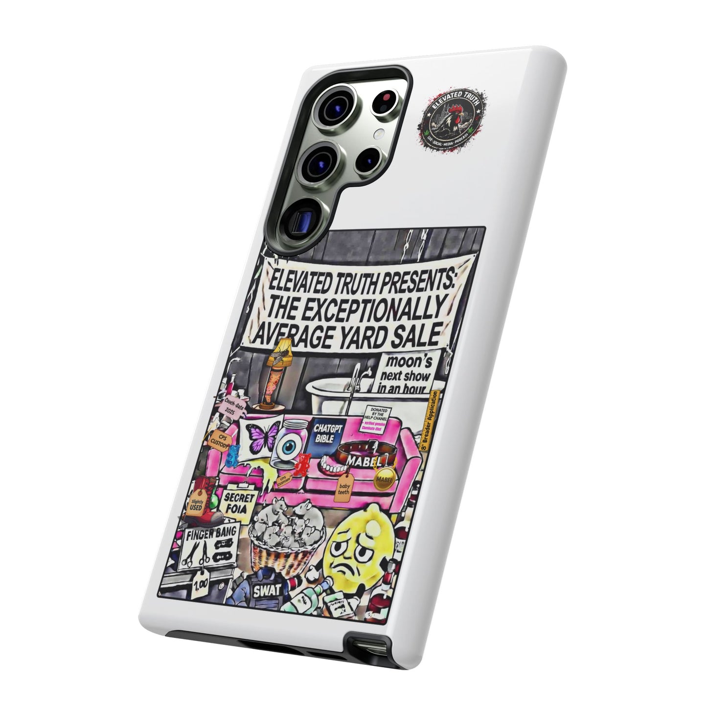 Phone Case — 'Elevated Truth Presents: The Exceptionally Average Yard Sale' Illustrated Design