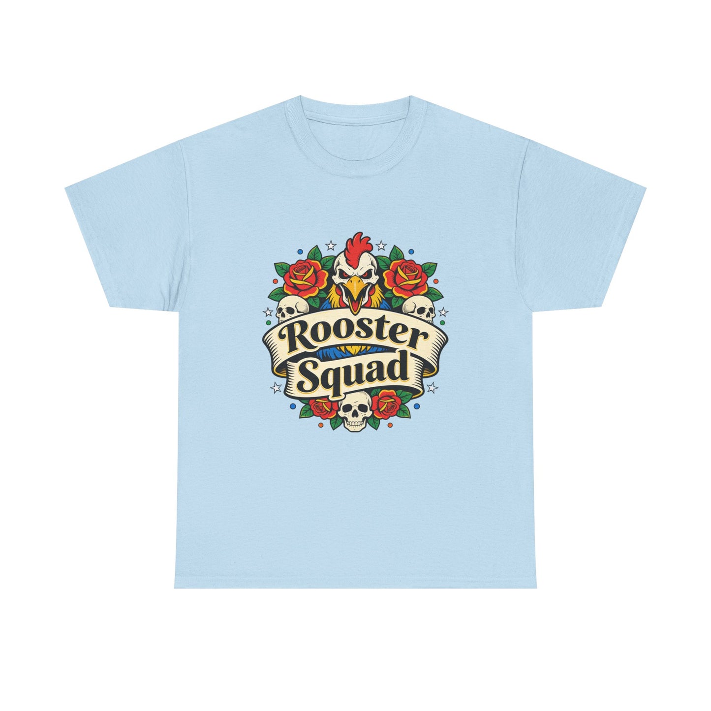 Rooster Squad T-Shirt — Vintage Tattoo Floral Rooster Tee