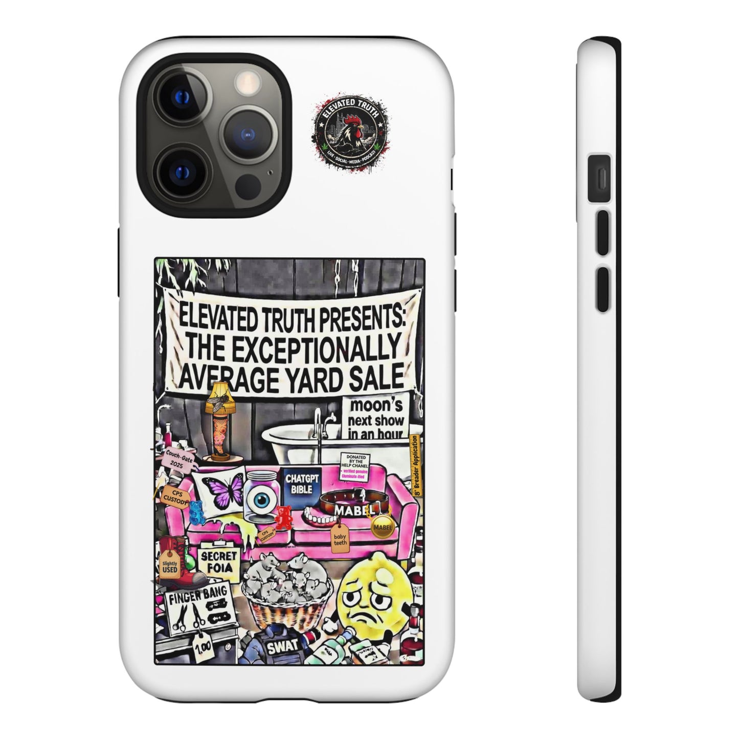 Phone Case — 'Elevated Truth Presents: The Exceptionally Average Yard Sale' Illustrated Design