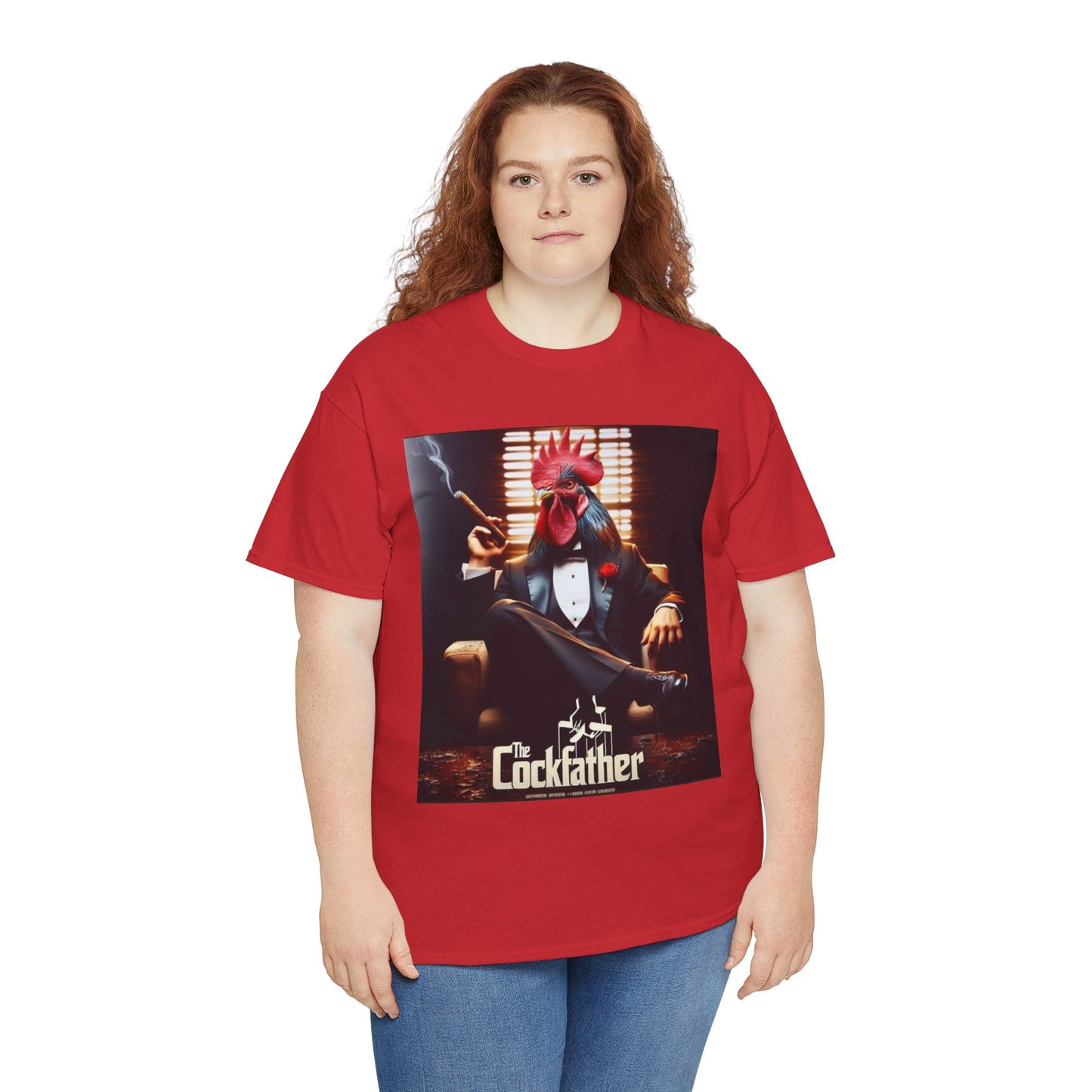 Cockfather Graphic Tee — Funny Rooster Mafia T-Shirt
