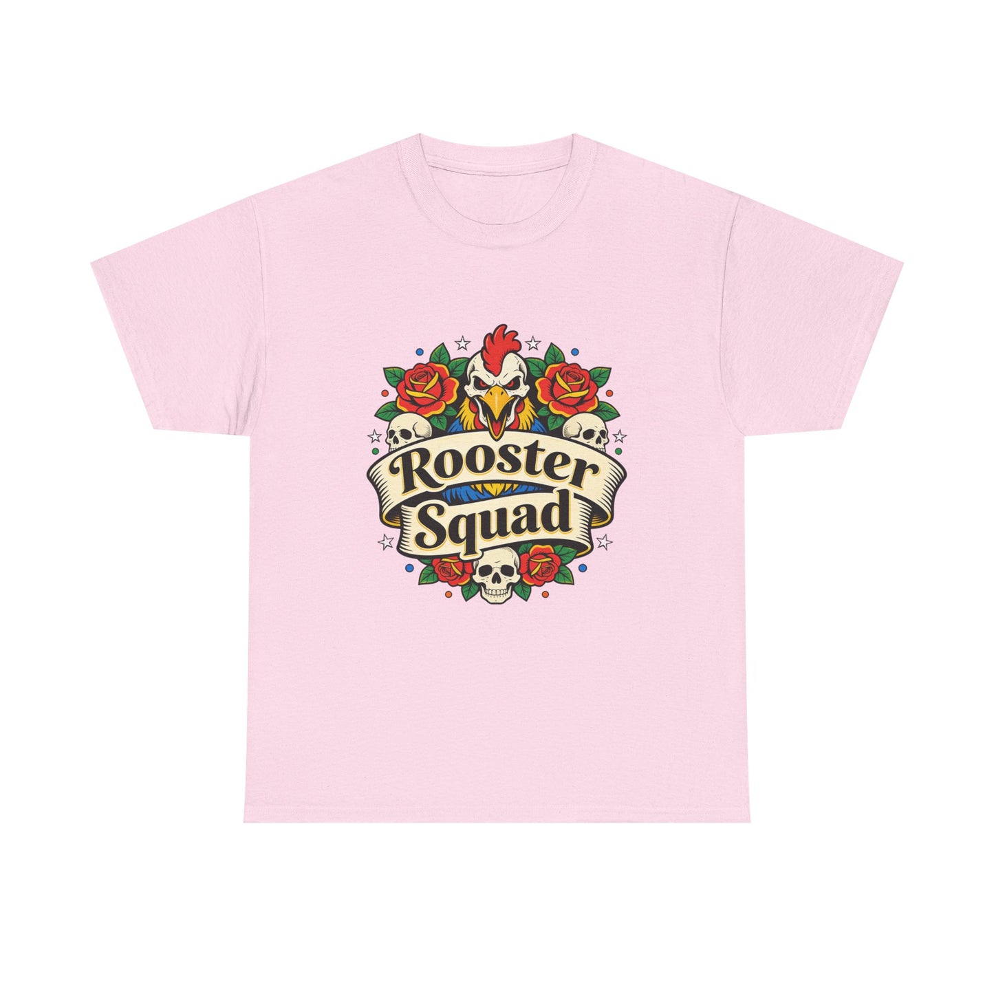 Rooster Squad T-Shirt — Vintage Tattoo Floral Rooster Tee