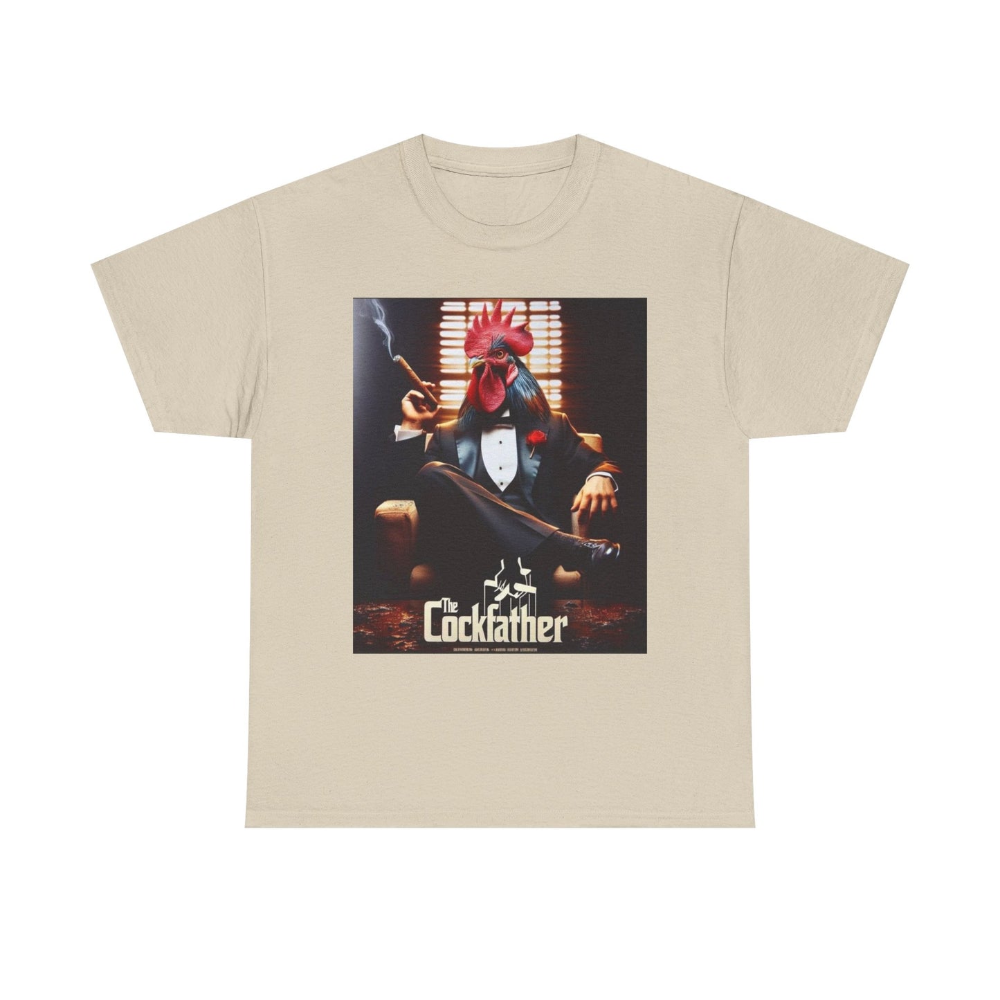Cockfather Graphic Tee — Funny Rooster Mafia T-Shirt