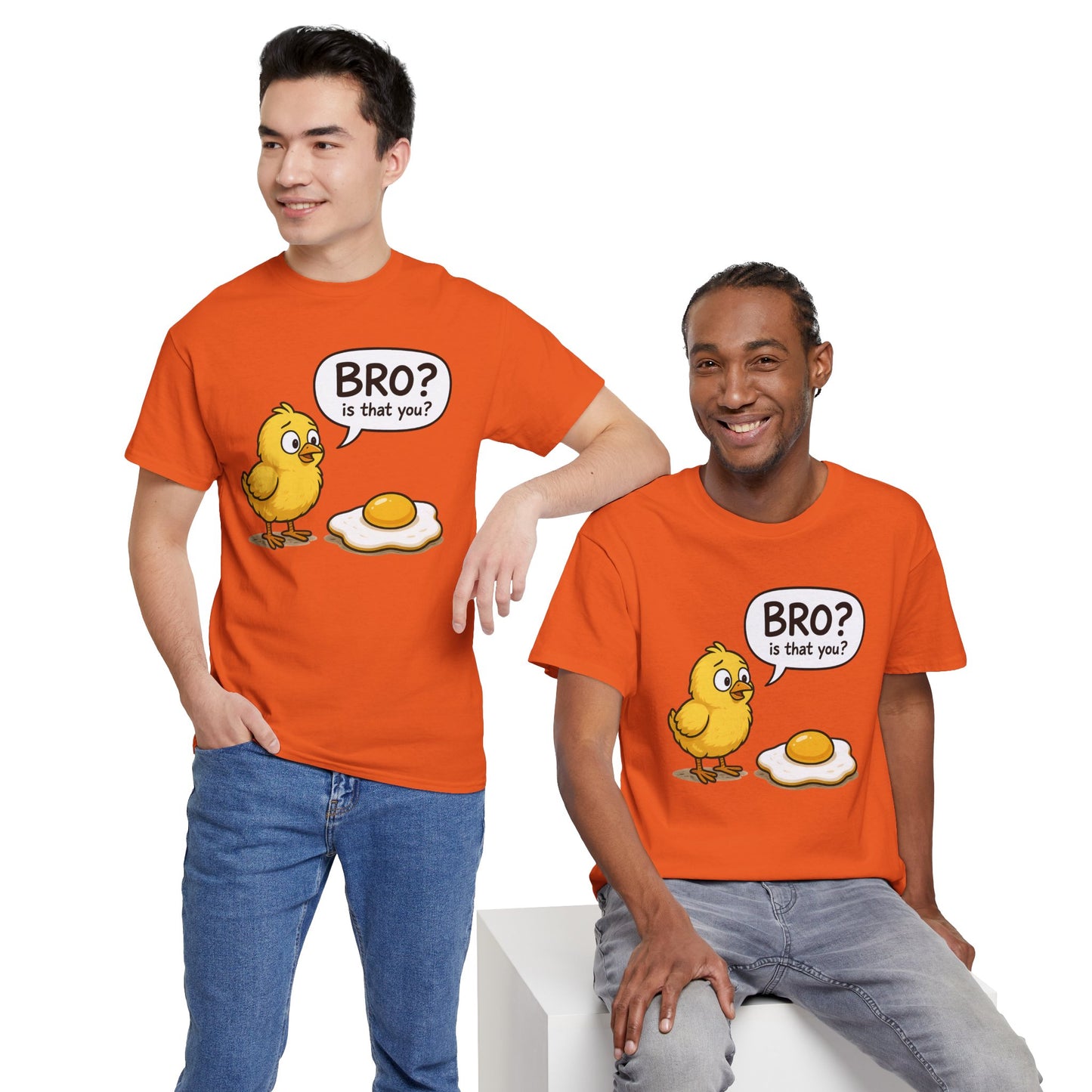 Funny Chick and Egg T‑Shirt — "Bro? Is That You?" Cute Novelty Tee