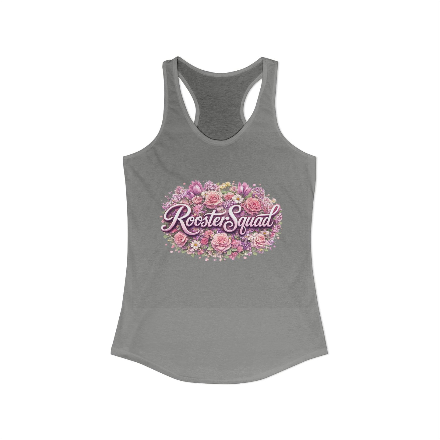 Roosters and Roses --Women's Ideal Racerback Tank