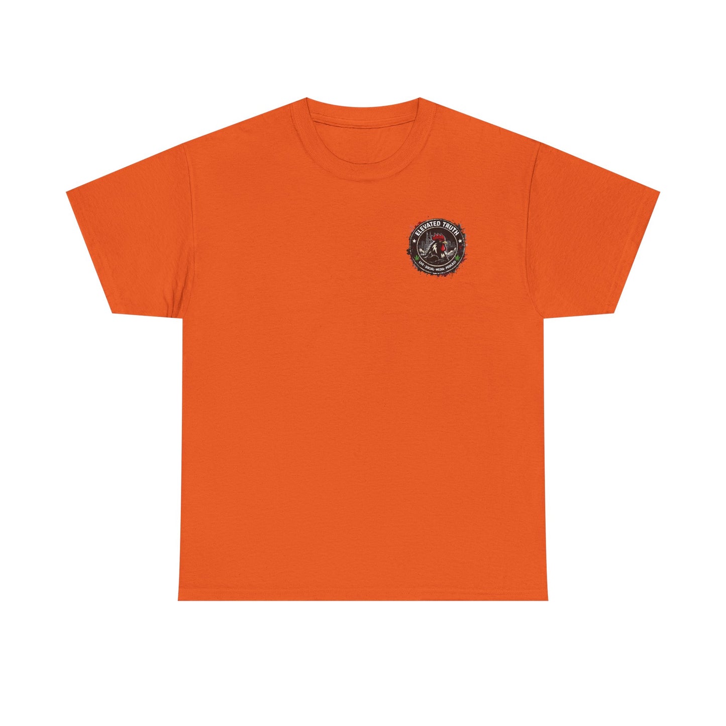 Rooster Squad Graphic Tee — Vintage Firefighter-Style Back Print