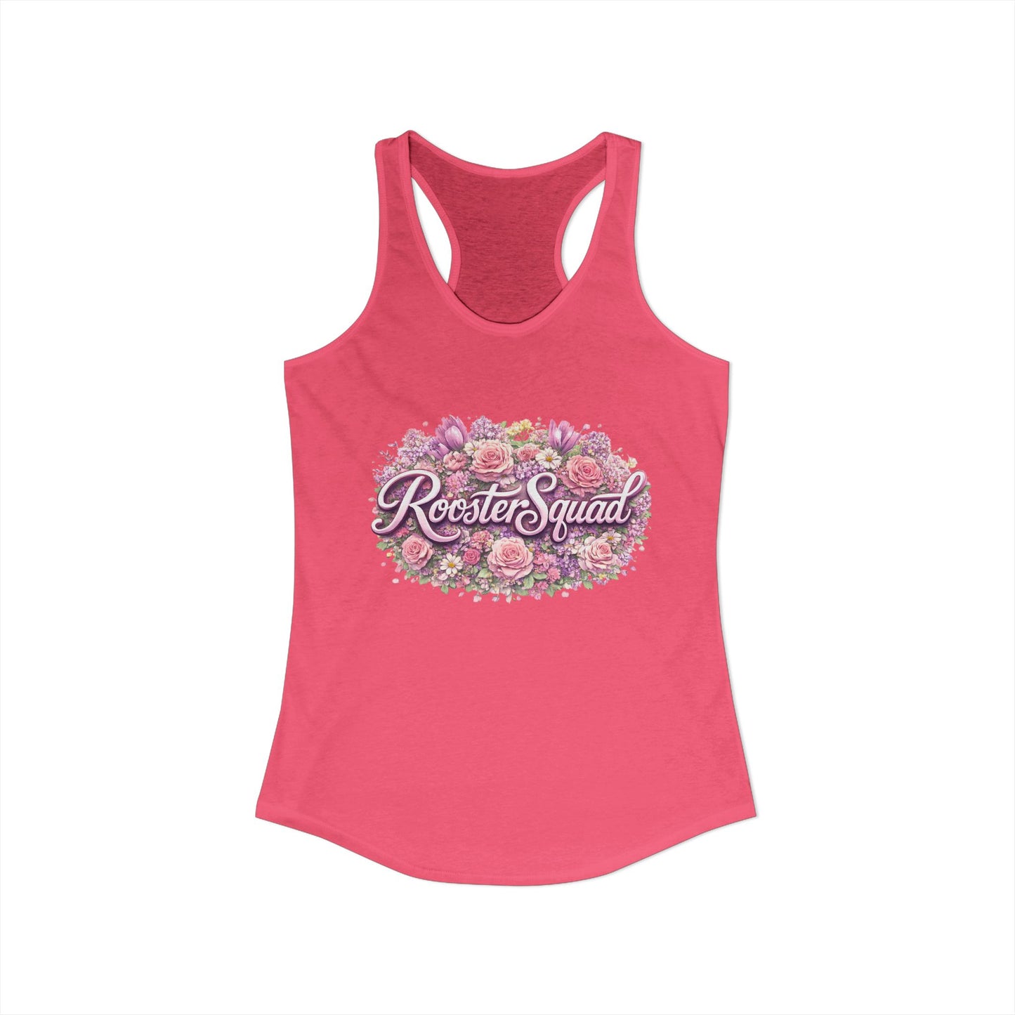 Roosters and Roses --Women's Ideal Racerback Tank