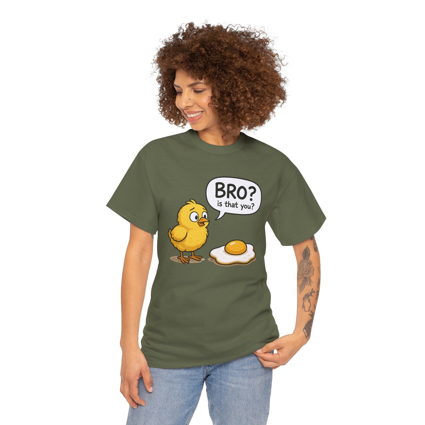 Funny Chick and Egg T‑Shirt — "Bro? Is That You?" Cute Novelty Tee