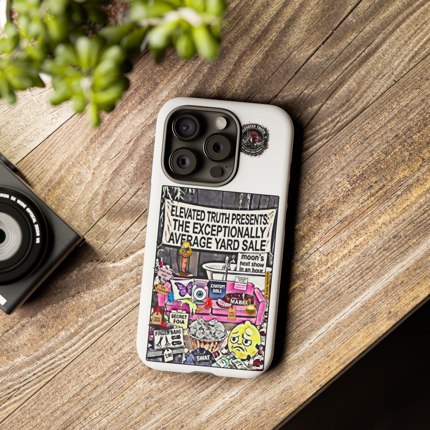 Phone Case — 'Elevated Truth Presents: The Exceptionally Average Yard Sale' Illustrated Design