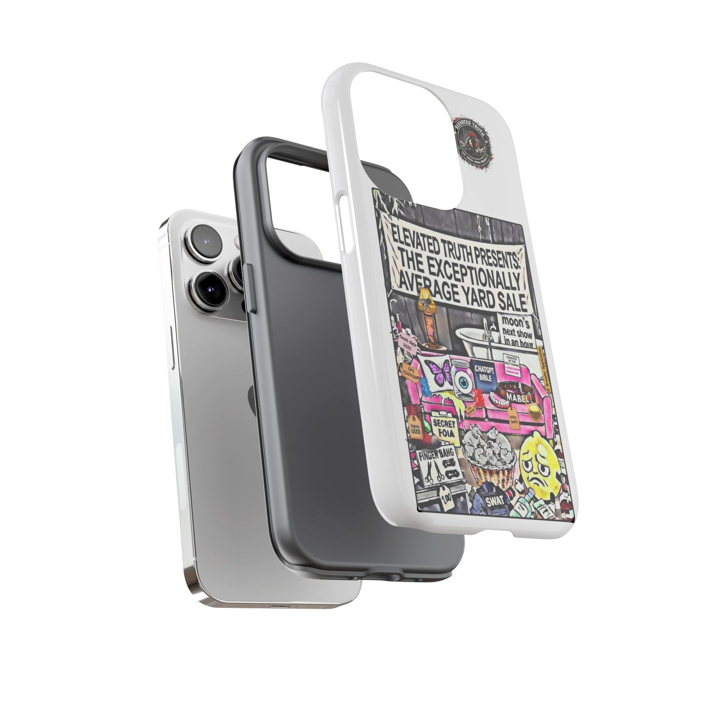 Phone Case — 'Elevated Truth Presents: The Exceptionally Average Yard Sale' Illustrated Design