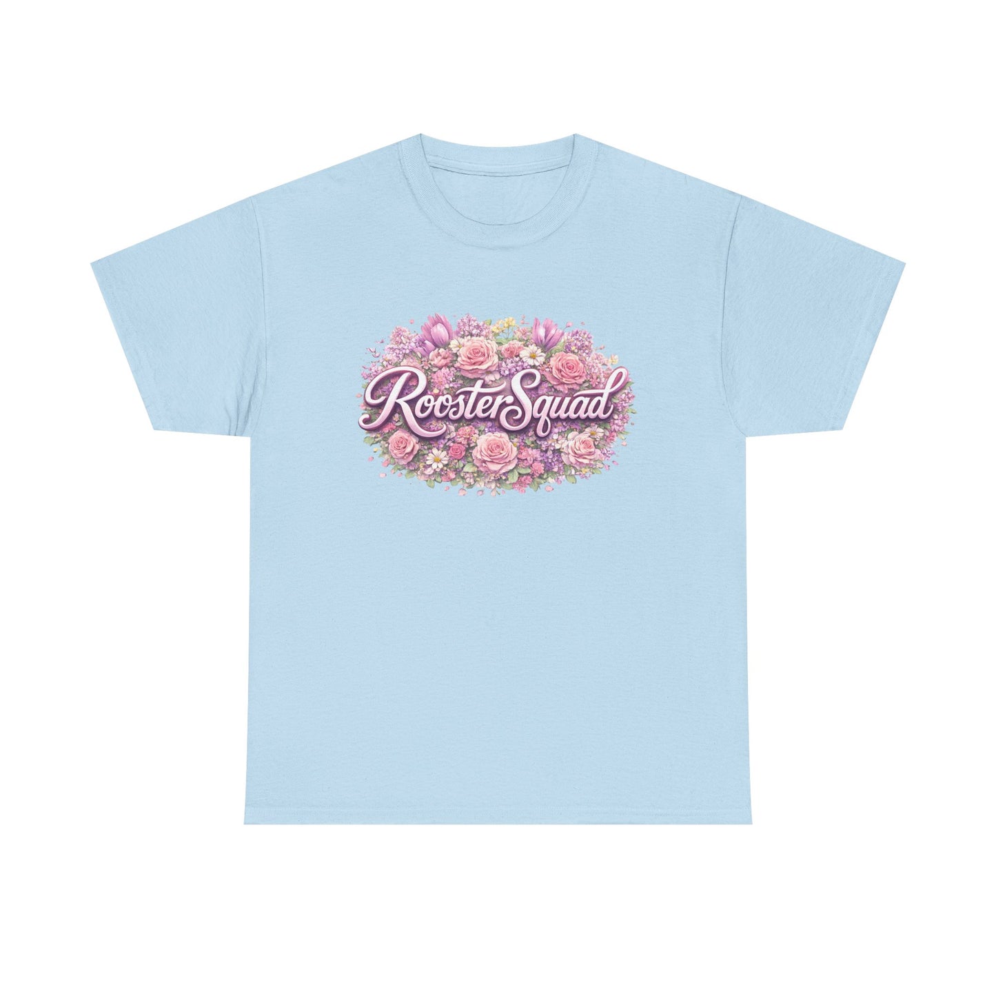 Rooster Squad Floral Tee — Vintage Pink Floral Graphic Shirt