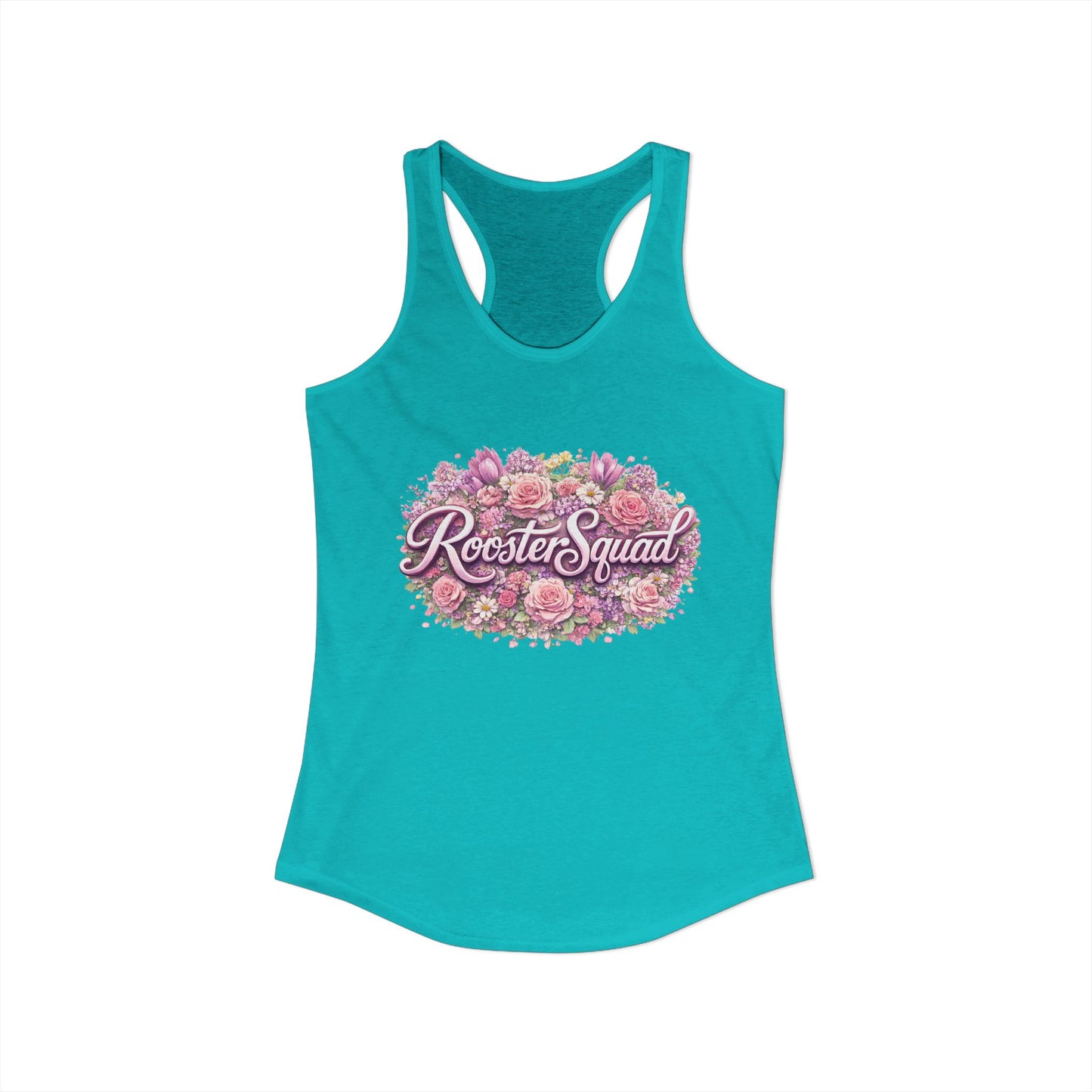 Roosters and Roses --Women's Ideal Racerback Tank