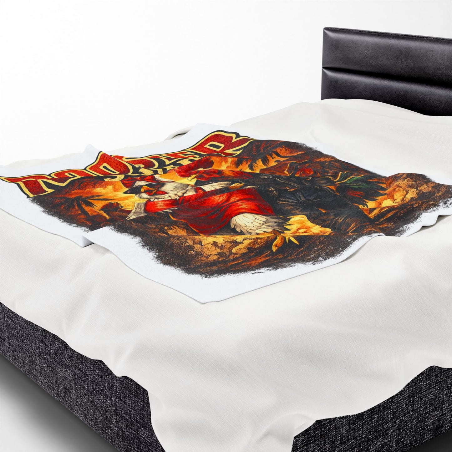 Rooster Squad Velveteen Plush Blanket — Cozy Farmhouse Throw for Chicken Lovers