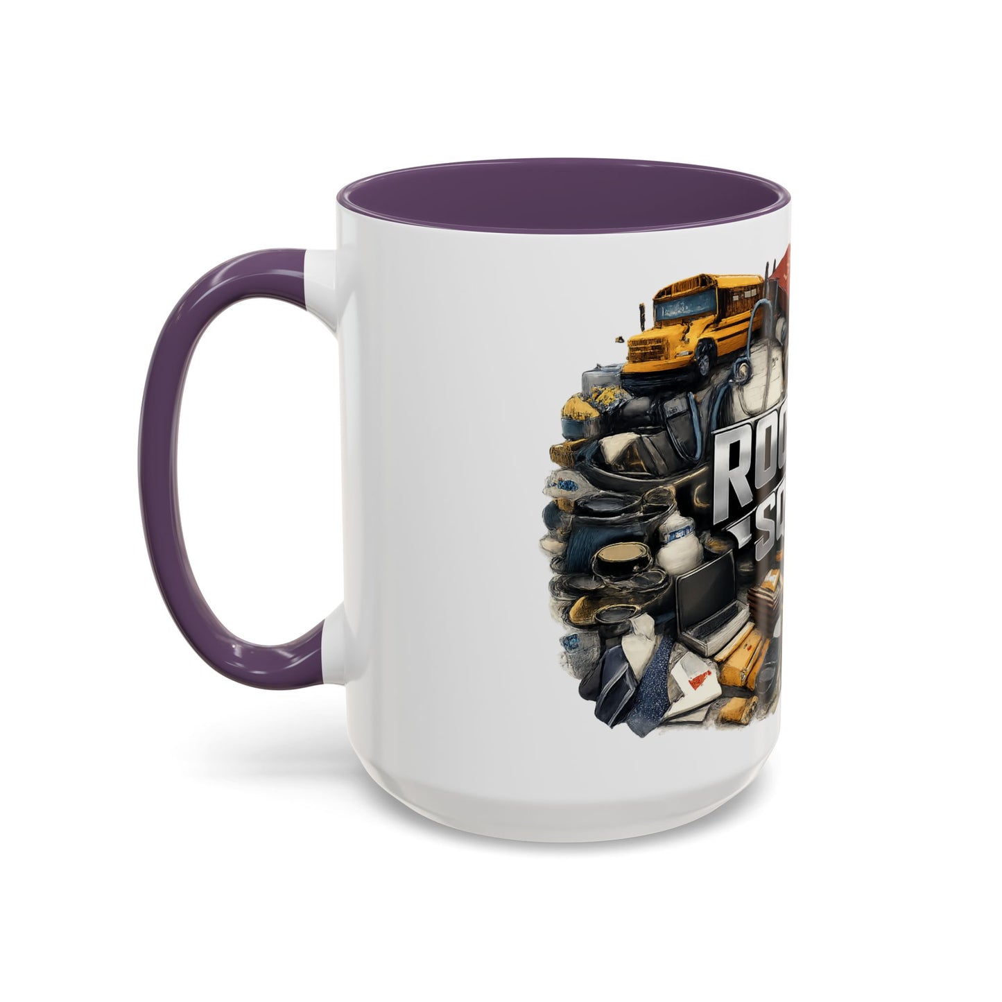 Rooster Squad Accent Coffee Mug — 'Rooster Squad, Loud and Proud' Bright Ceramic Mug