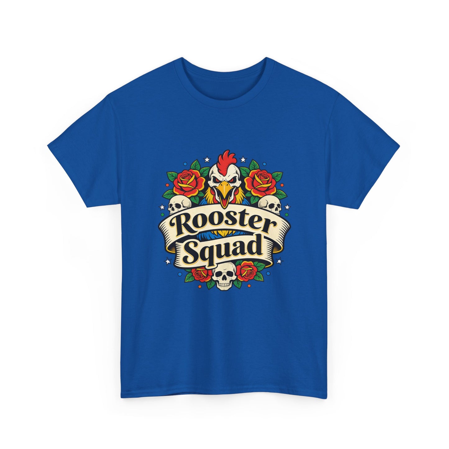 Rooster Squad T-Shirt — Vintage Tattoo Floral Rooster Tee