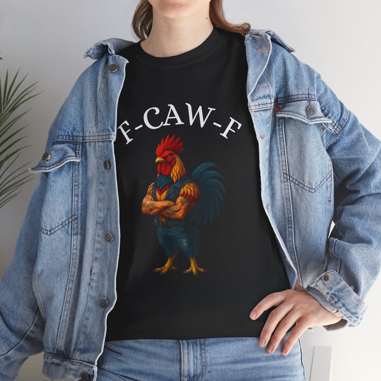 F-CAW-F Rooster Graphic Tee — Funny Brawny Rooster Shirt