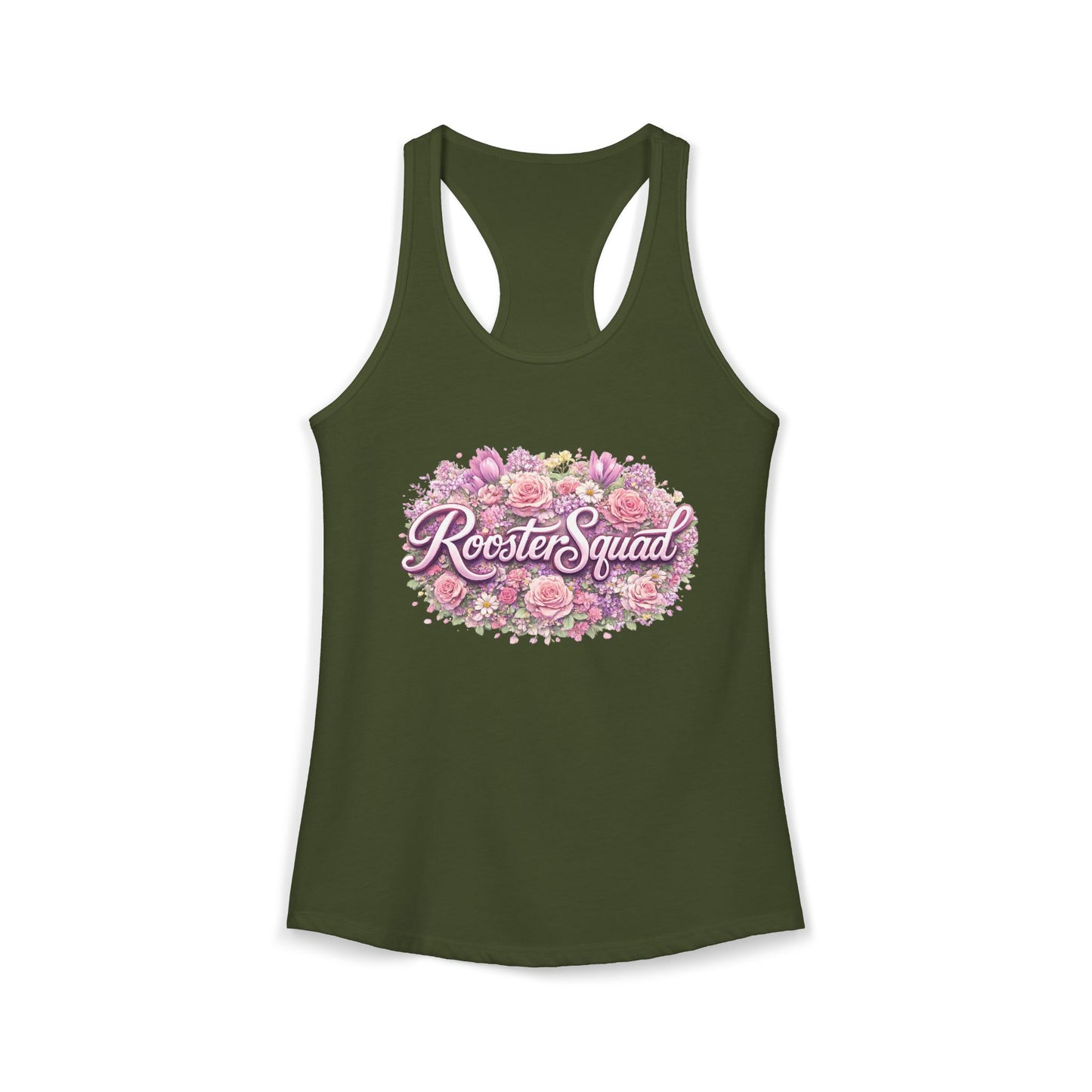 Roosters and Roses --Women's Ideal Racerback Tank