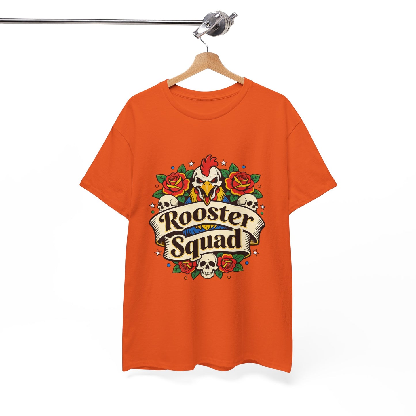 Rooster Squad T-Shirt — Vintage Tattoo Floral Rooster Tee