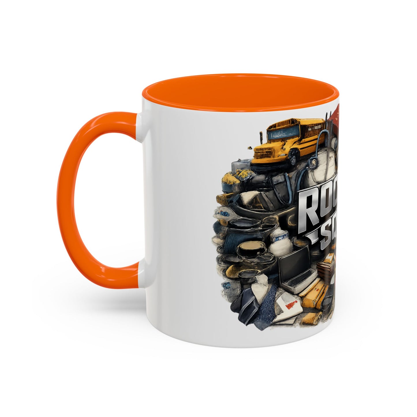 Rooster Squad Accent Coffee Mug — 'Rooster Squad, Loud and Proud' Bright Ceramic Mug