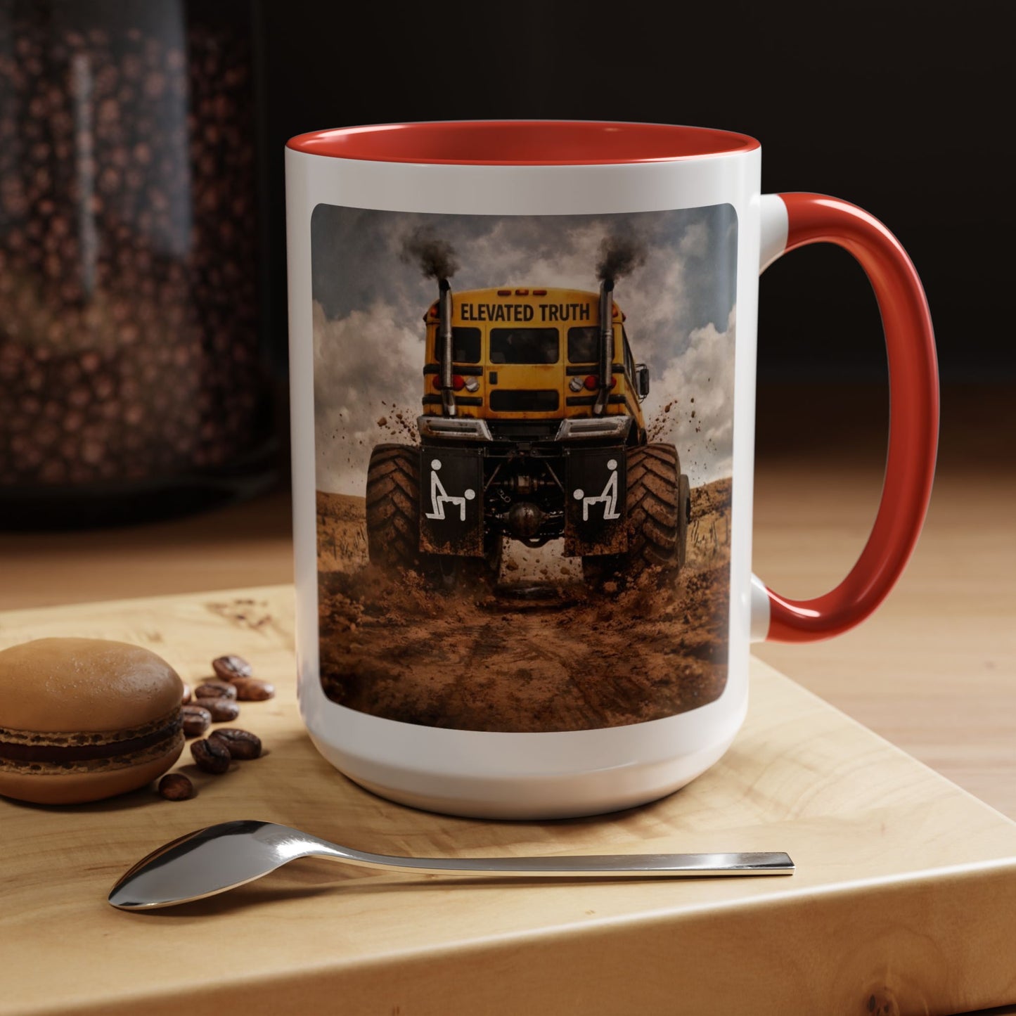ELEVATED TRUTH MONSTER BUS Coffee Mug — 'Elevated Truth'  SAVING THE STREETS Gift (11/15 oz)