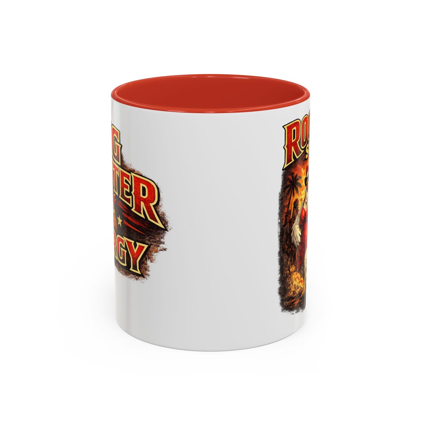 BIG ROOSTER ENERGY: Rooster Squad Coffee Mug – Retro Tropical Rooster Couple Accent Mug (11/15oz)
