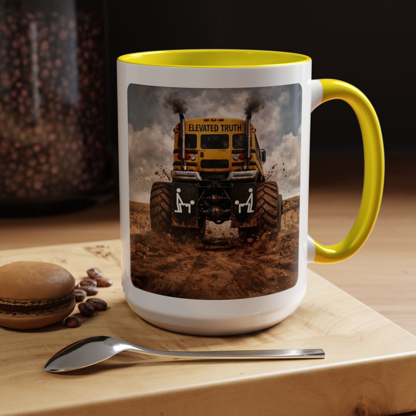 ELEVATED TRUTH MONSTER BUS Coffee Mug — 'Elevated Truth'  SAVING THE STREETS Gift (11/15 oz)