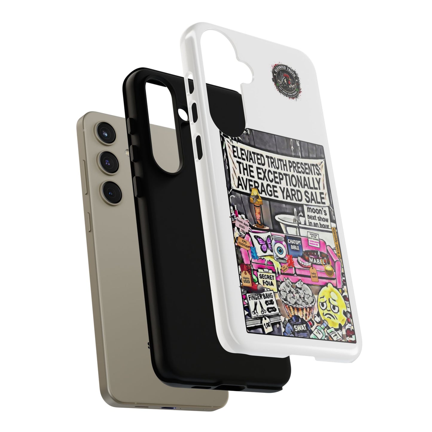 Phone Case — 'Elevated Truth Presents: The Exceptionally Average Yard Sale' Illustrated Design