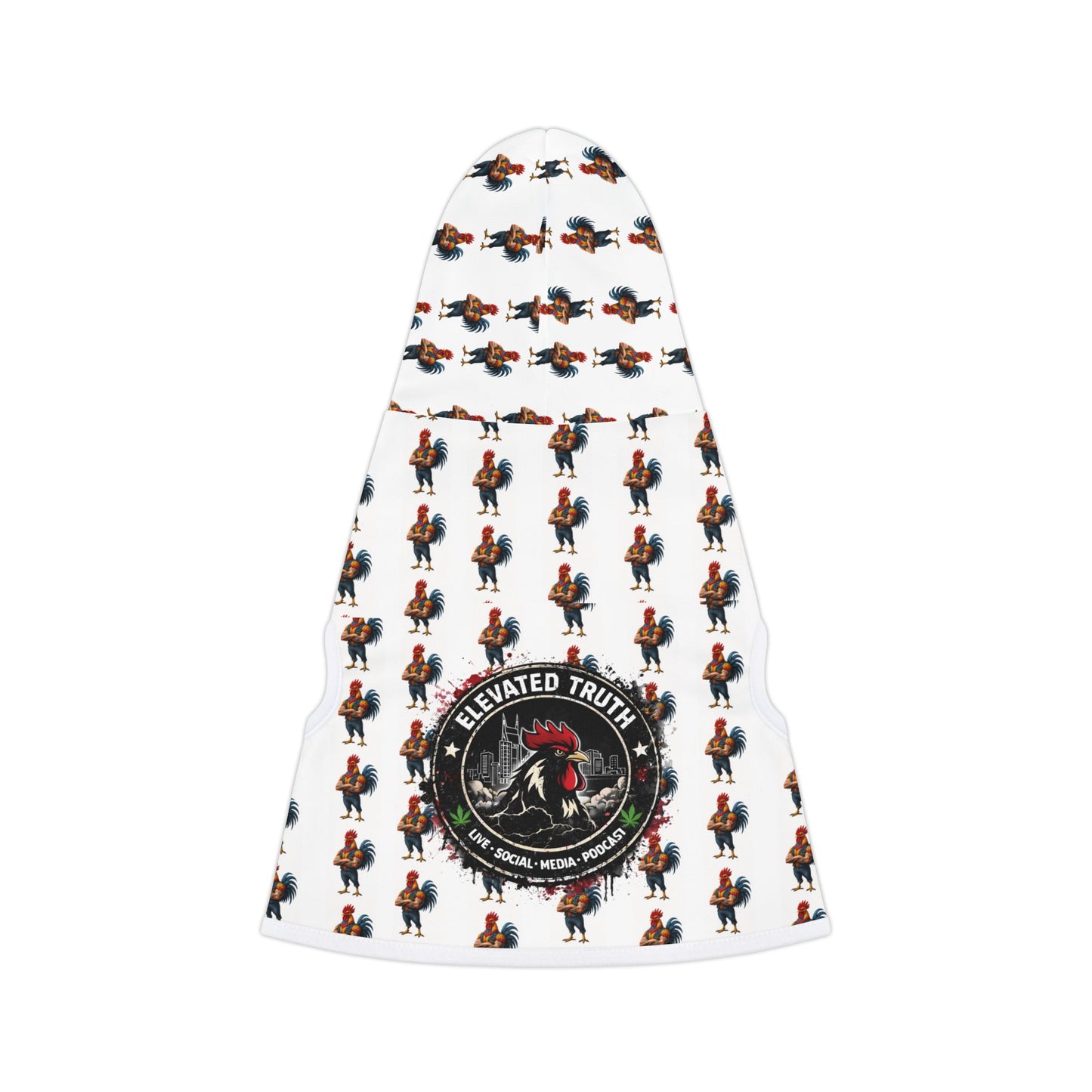 Elevated Truth Rooster All-Over Print Pet Hoodie