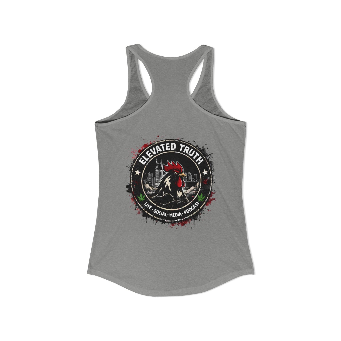 Women's Racerback Tank — “Best Part of My Day Is F*cking Yours Up” Rooster Graphic