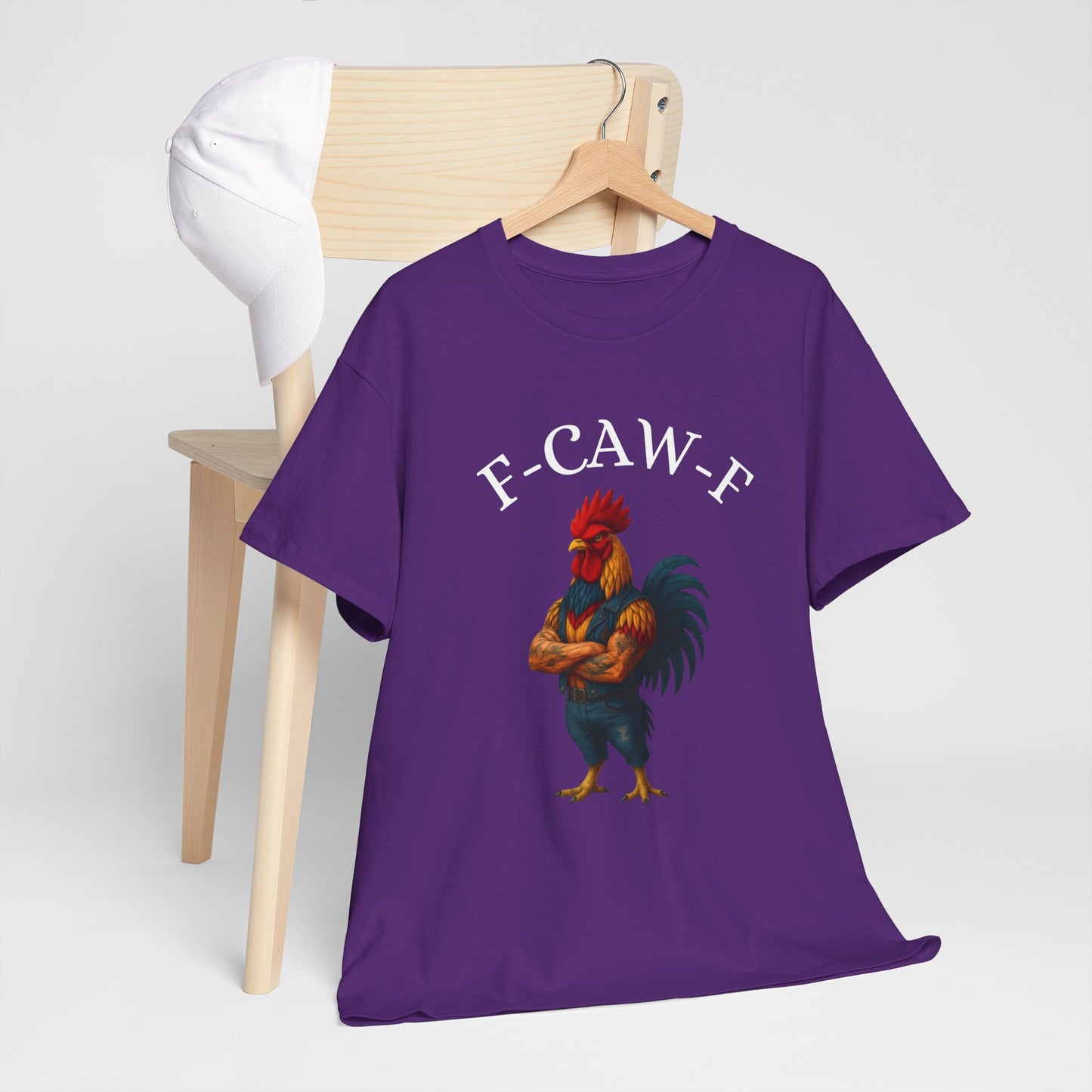 F-CAW-F Rooster Graphic Tee — Funny Brawny Rooster Shirt