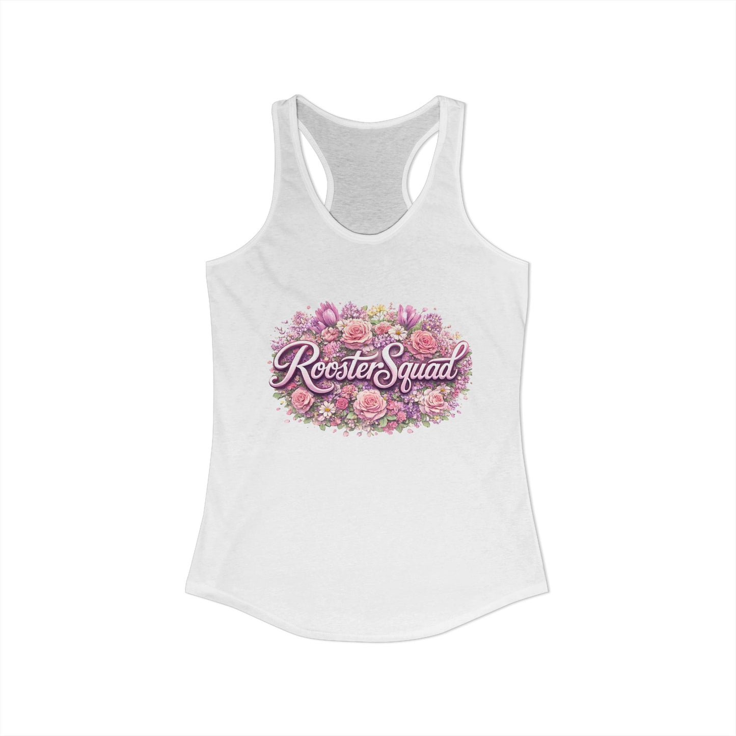 Roosters and Roses --Women's Ideal Racerback Tank