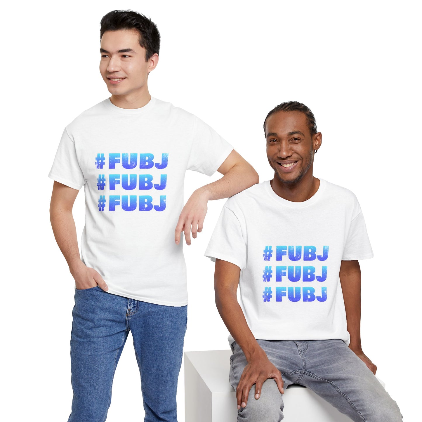 #FUBJ Funny 3D Blue Lettering T-Shirt — Say It With Your Whole Chest