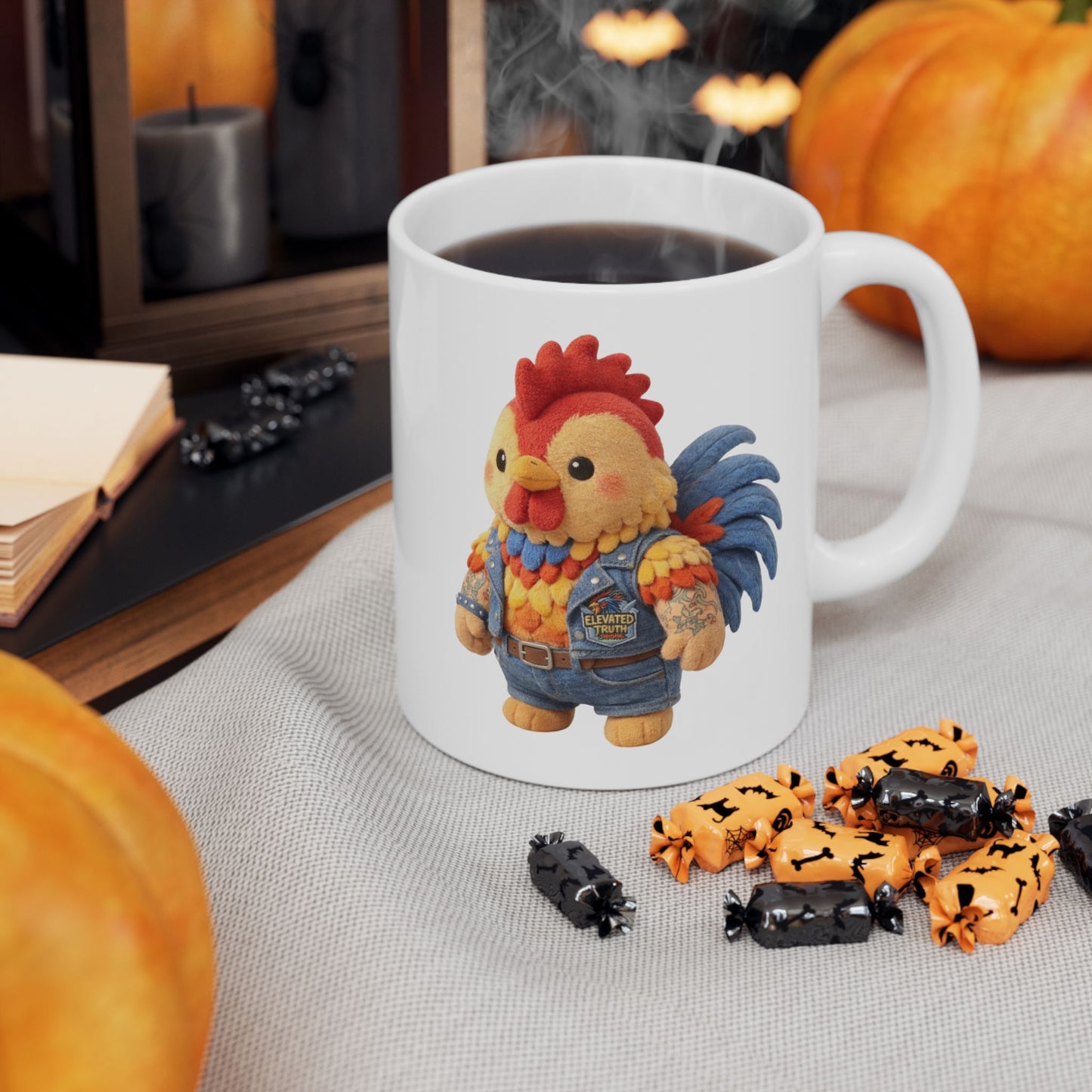 Rooster Pledge Ceramic Mug – Inspirational Farmhouse Coffee Cup (11oz, 15oz)