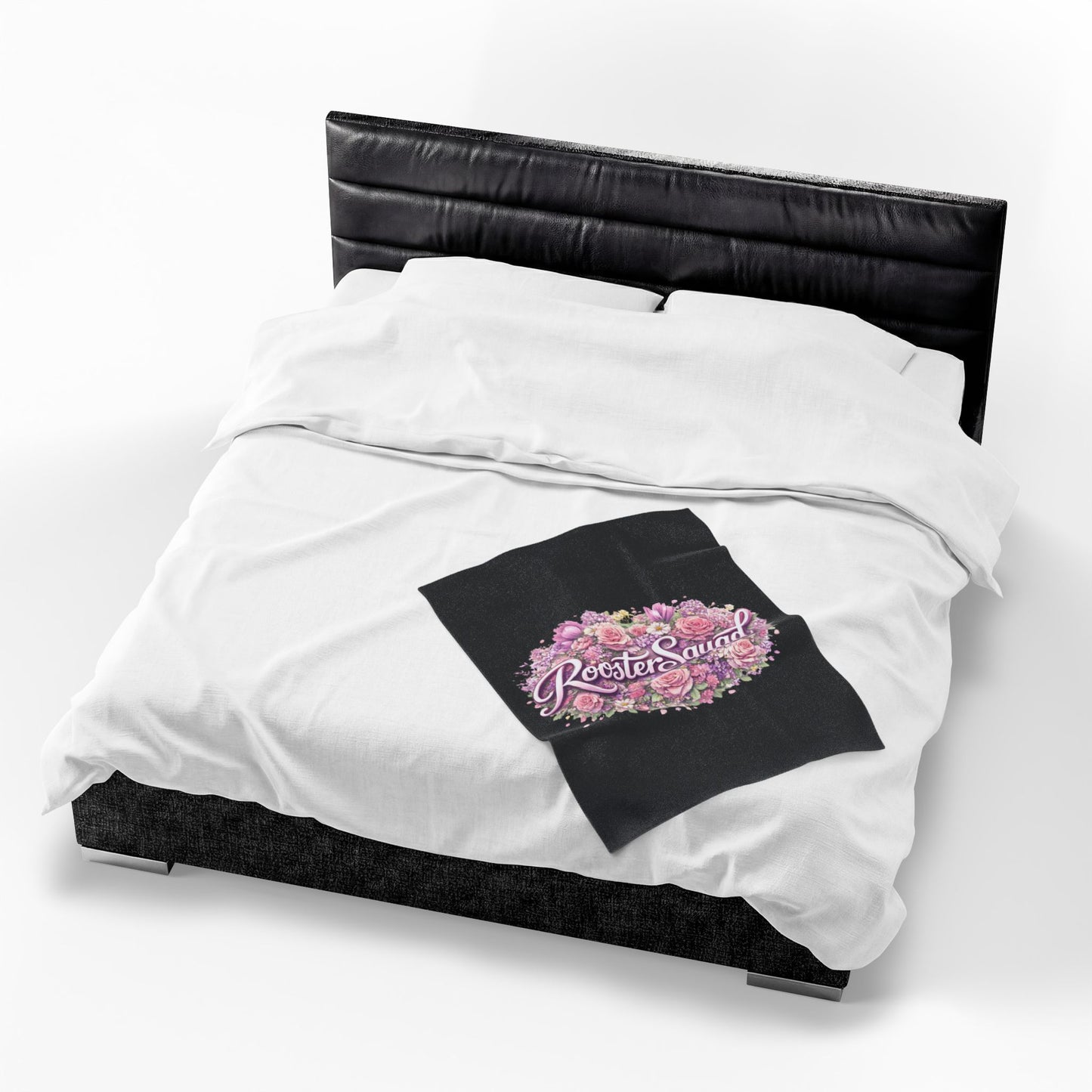 Rooster Squad Floral Velveteen Plush Blanket