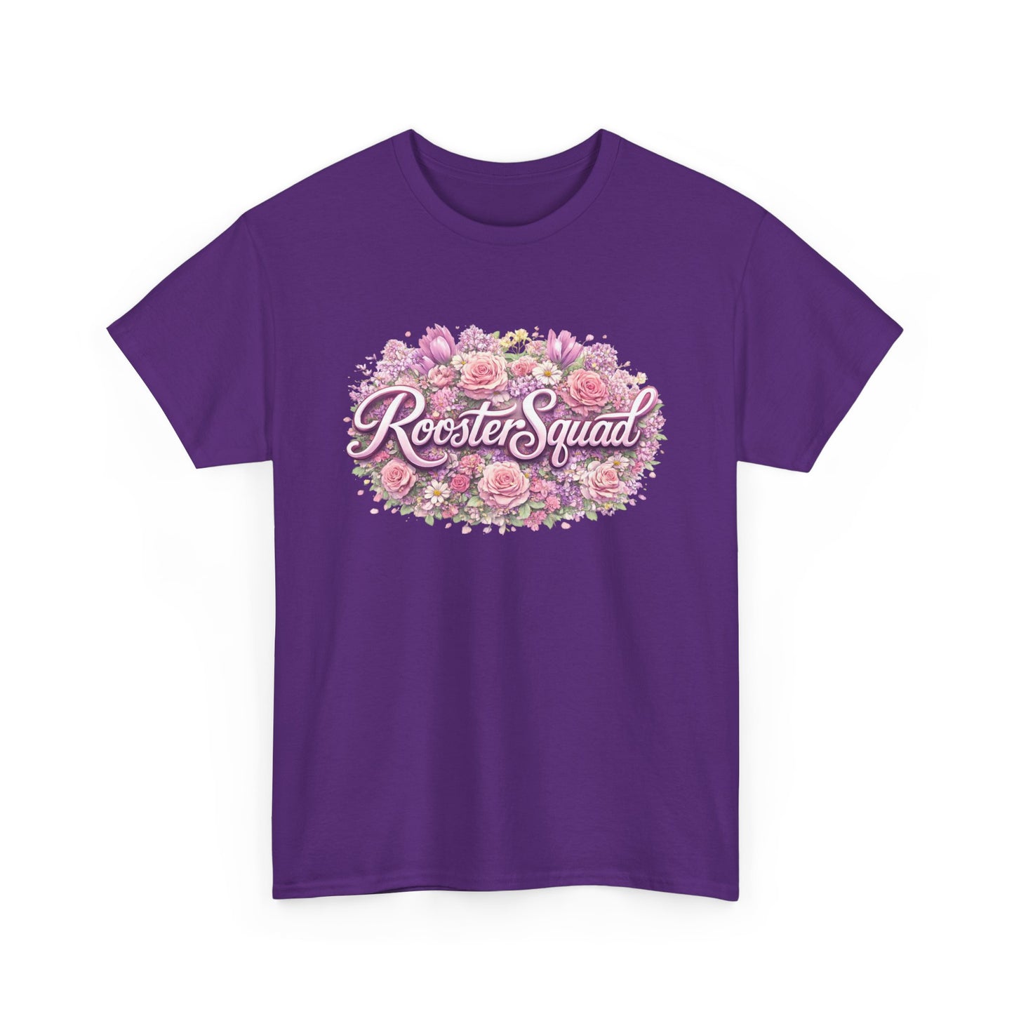 Rooster Squad Floral Tee — Vintage Pink Floral Graphic Shirt