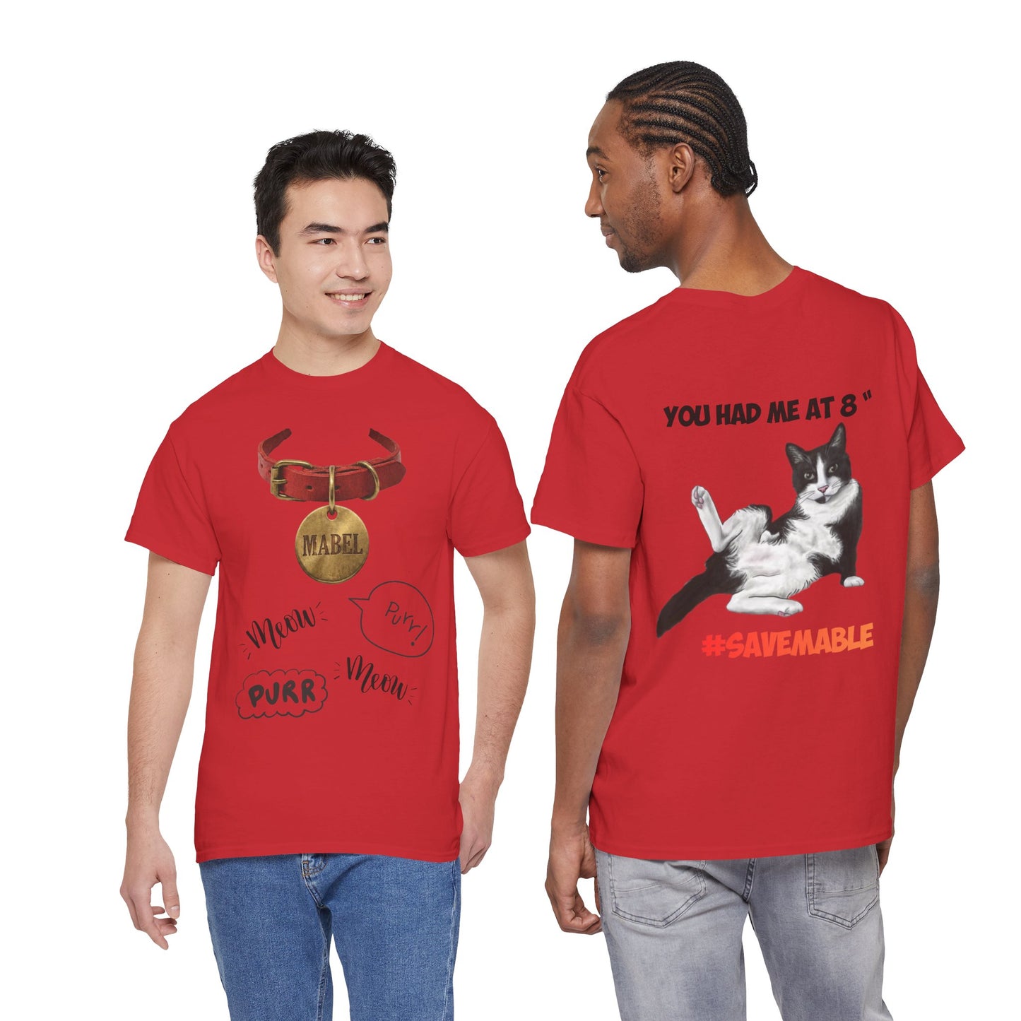 #SAVEMABEL "YOU had me at 8" Funny Cat T‑Shirt for Cat Lovers