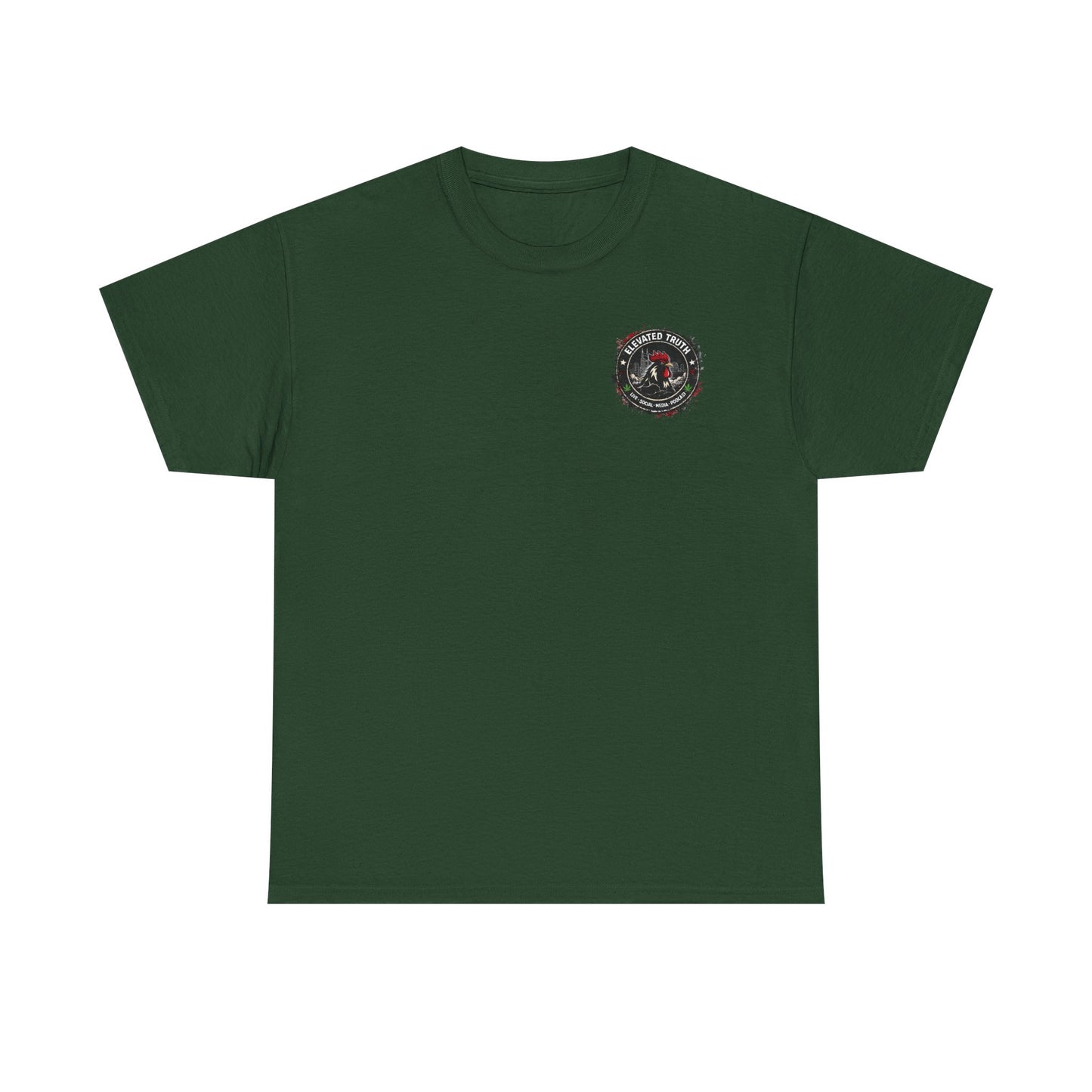 Rooster Squad Graphic Tee — Vintage Firefighter-Style Back Print