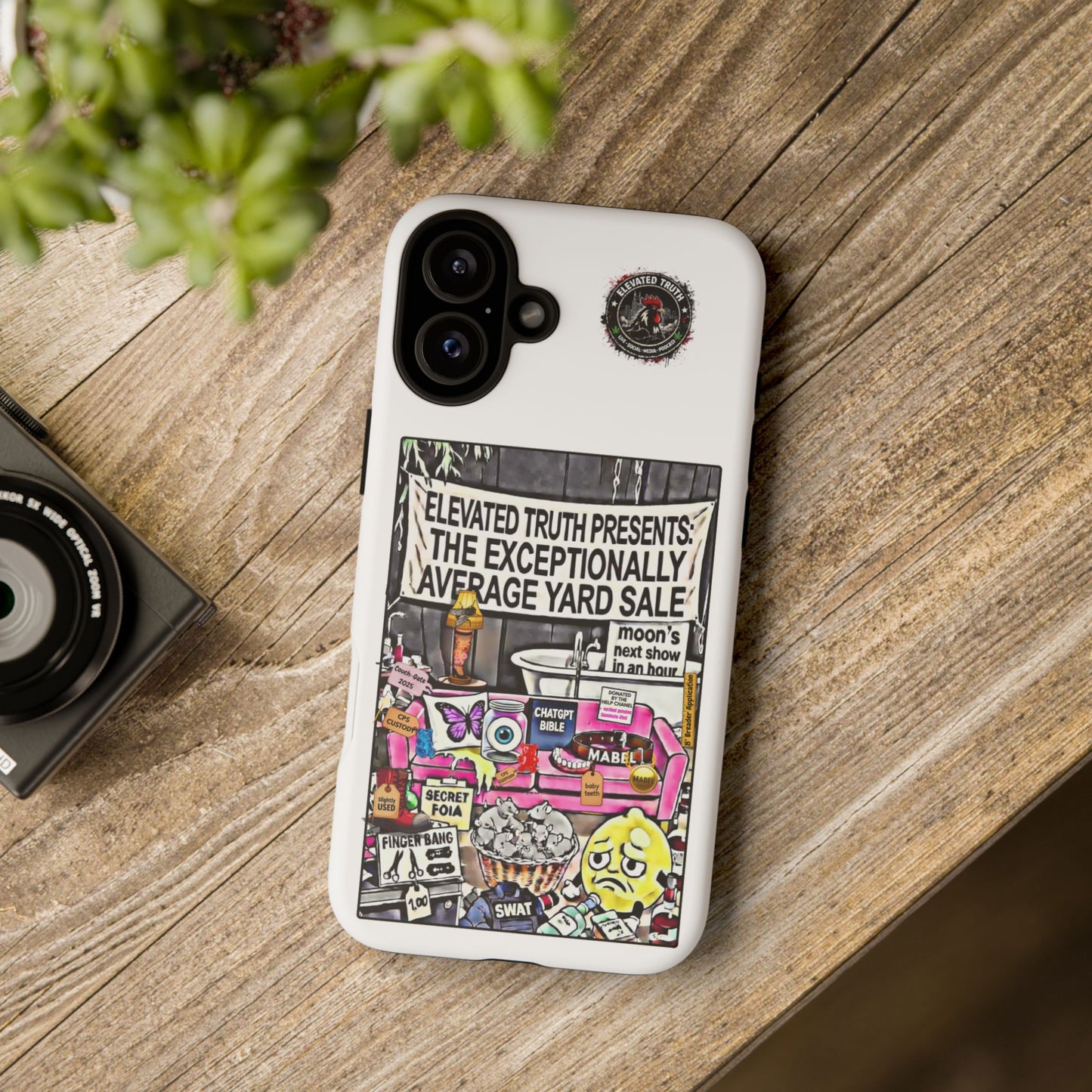 Phone Case — 'Elevated Truth Presents: The Exceptionally Average Yard Sale' Illustrated Design