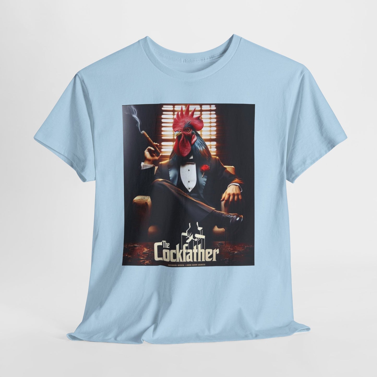 Cockfather Graphic Tee — Funny Rooster Mafia T-Shirt