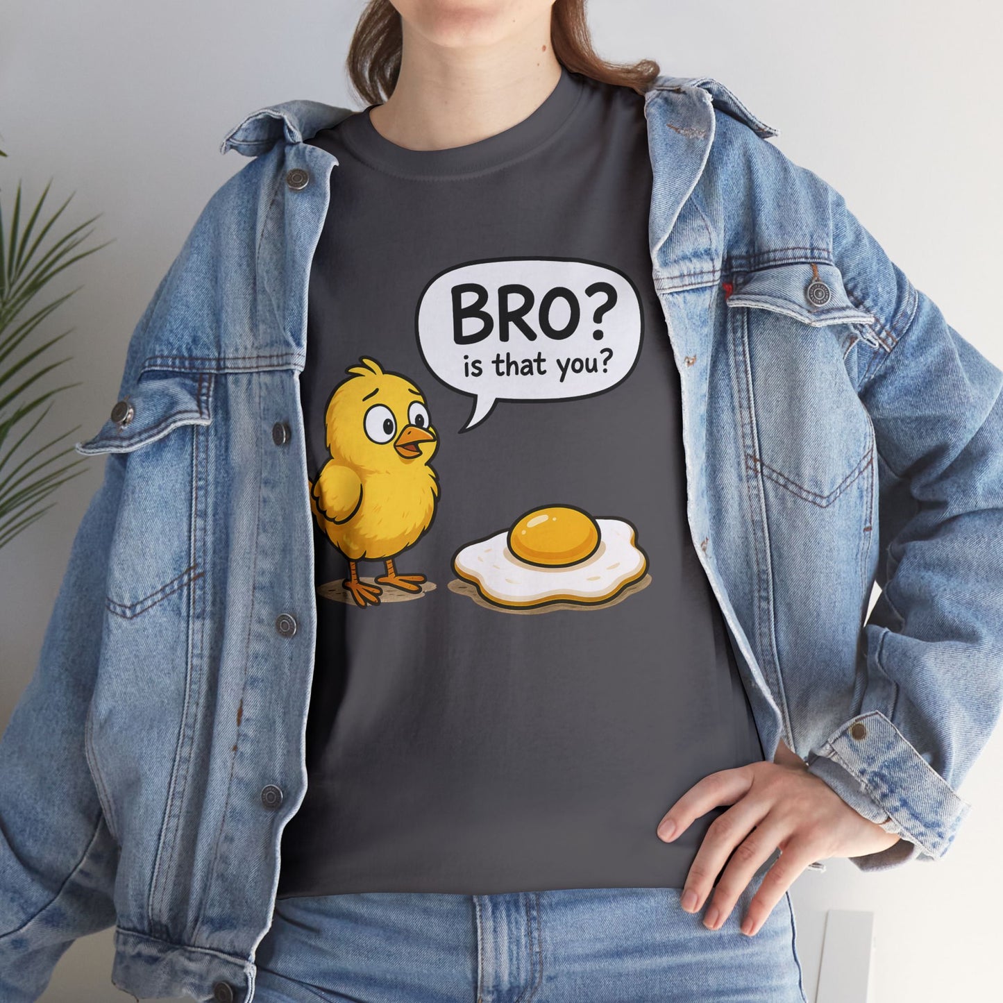 Funny Chick and Egg T‑Shirt — "Bro? Is That You?" Cute Novelty Tee